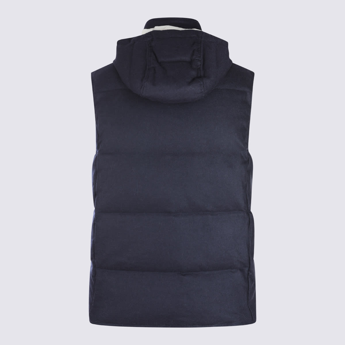 Eleventy Mens Blue Padded Sleeveless Wool-cashmere Blend Gilet In Blue