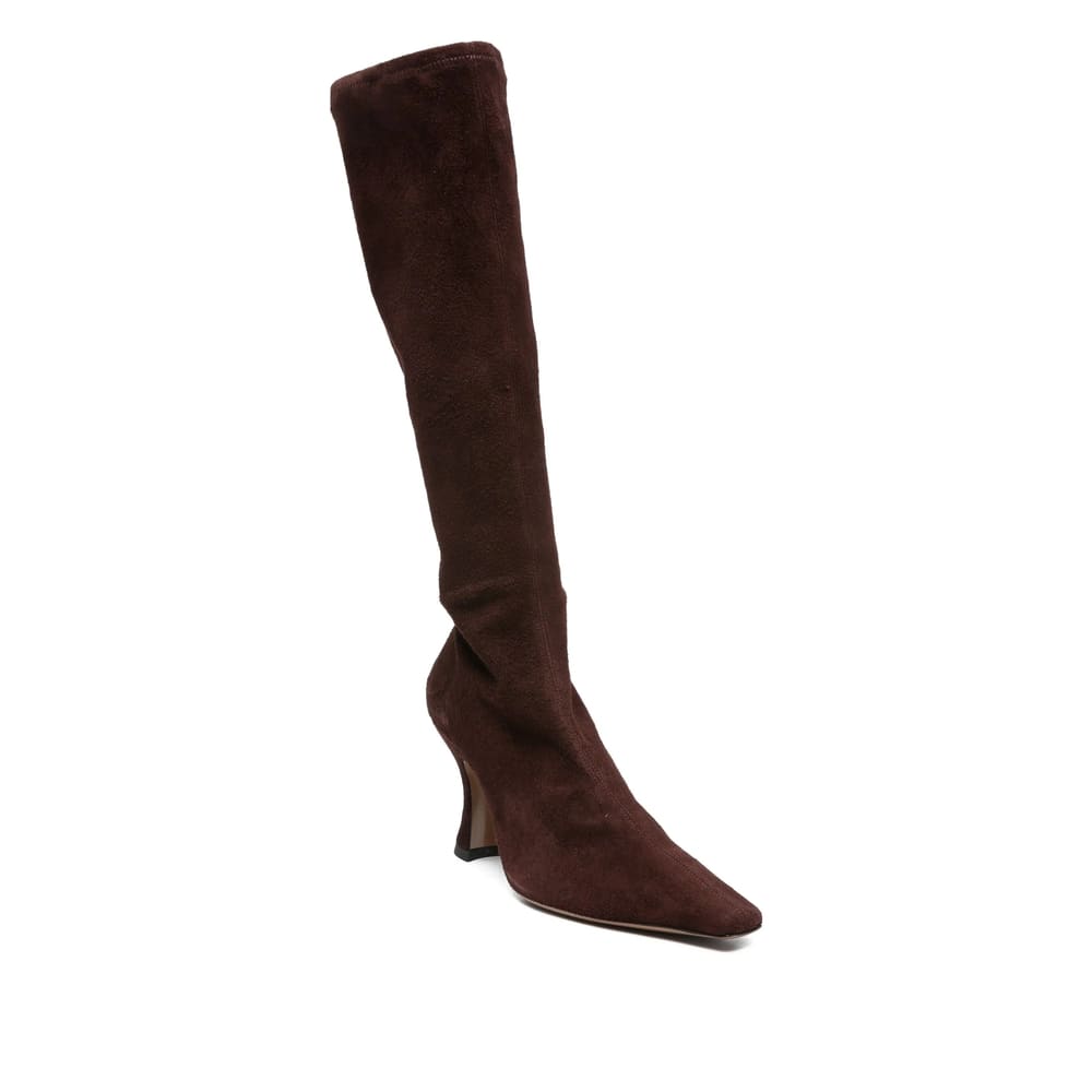 Neous 80mm Knee-high Suede Boots In Brown