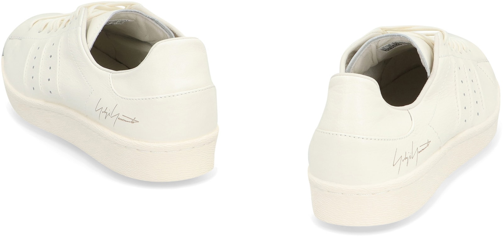 Shop Y-3 Superstar Leather Low-top Sneakers In White