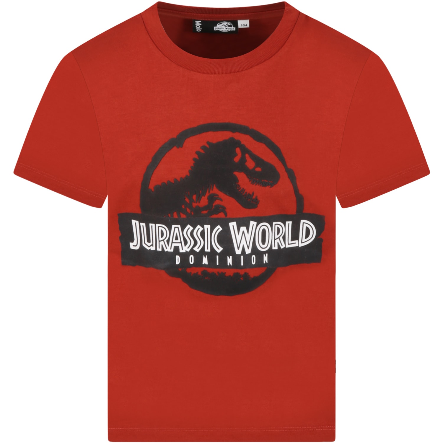 Molo Red T-shirt For Kids With Jurassic World Logo