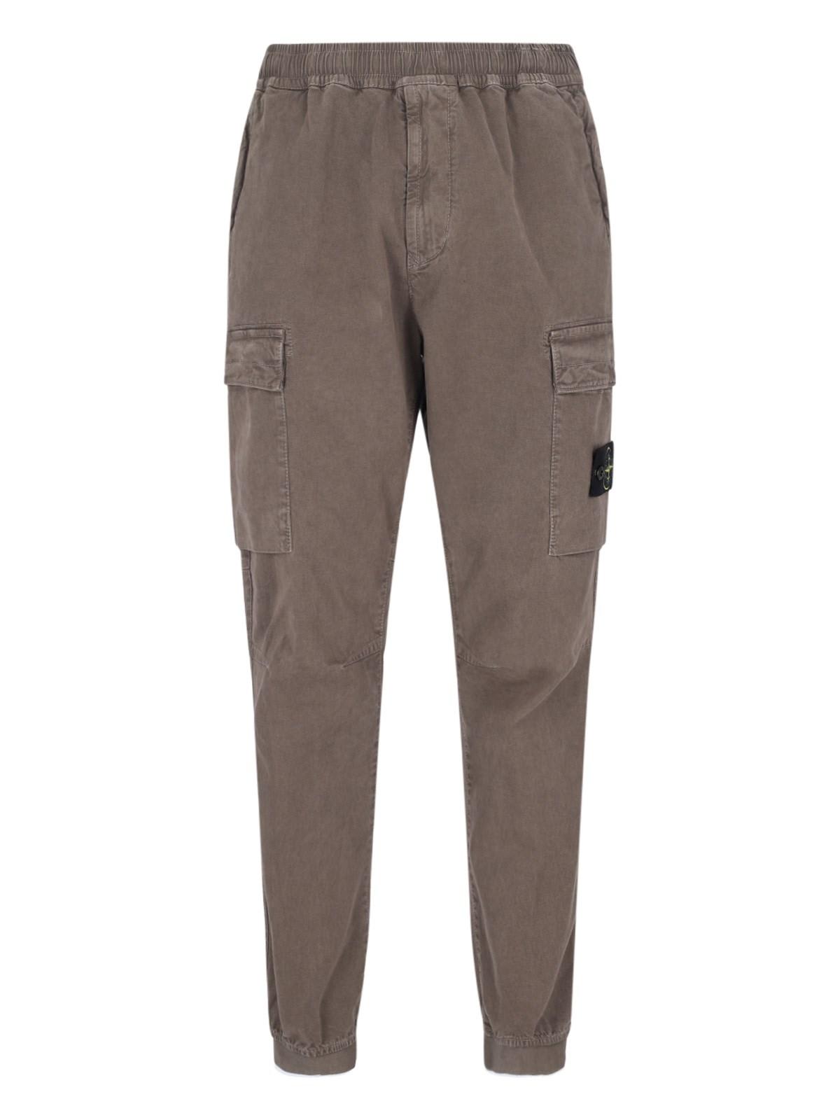 Shop Stone Island Cargo Pants In Marrone