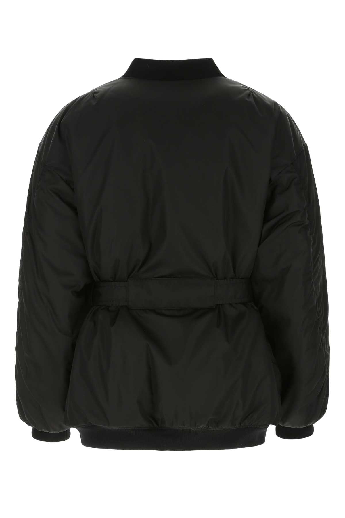 Prada Black Re-nylon Padded Jacket In F0002