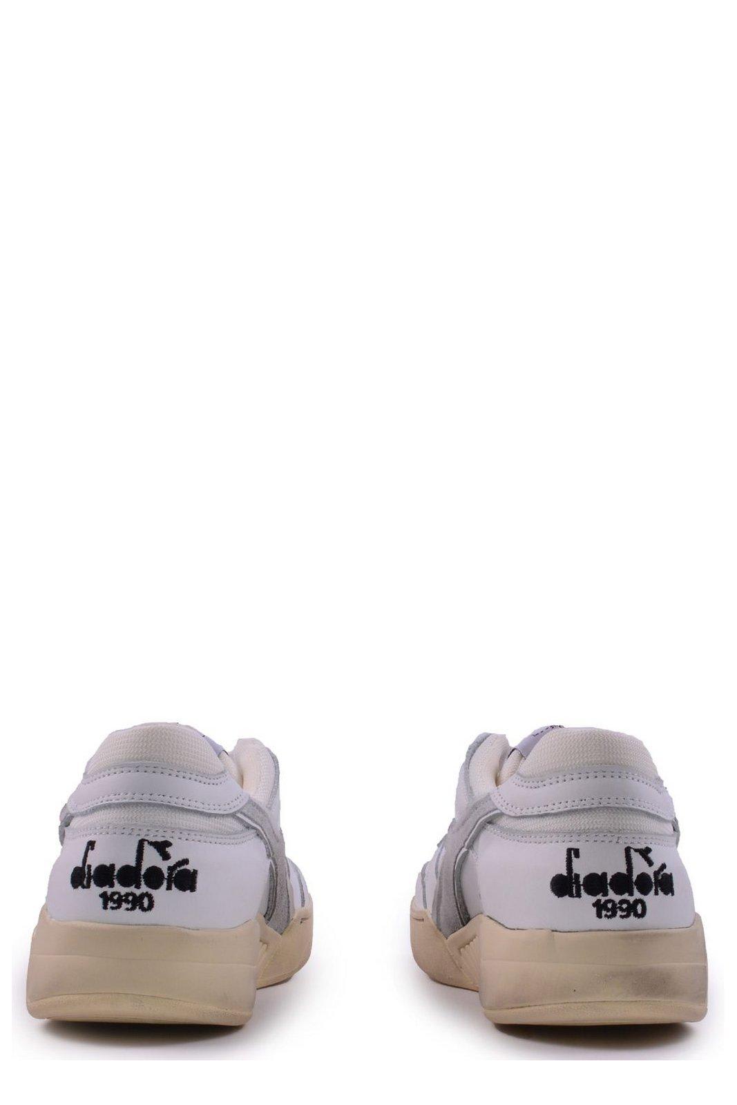Shop Diadora Panelled Lace-up Sneakers In White