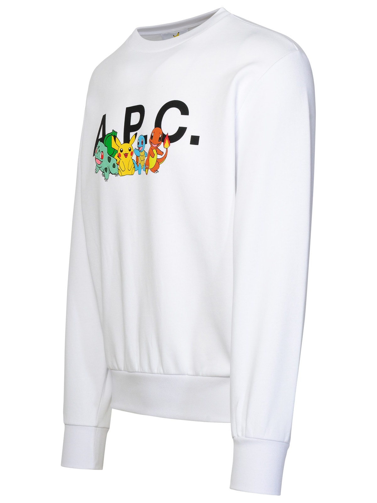 Shop Apc Pokémon The Crew White Cotton Sweatshirt