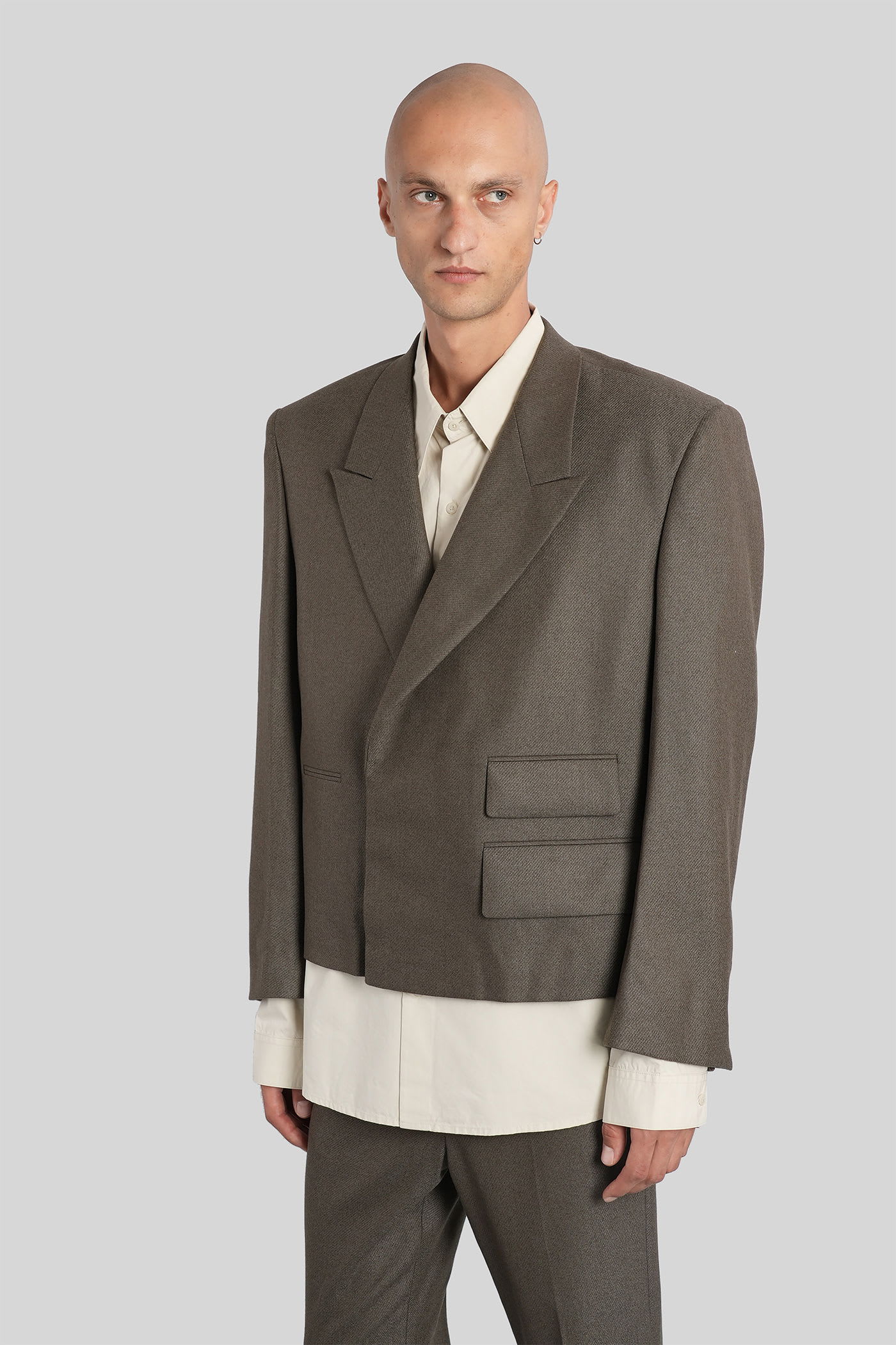 Entire Studios Book Blazer Blazer In Green Wool In Green