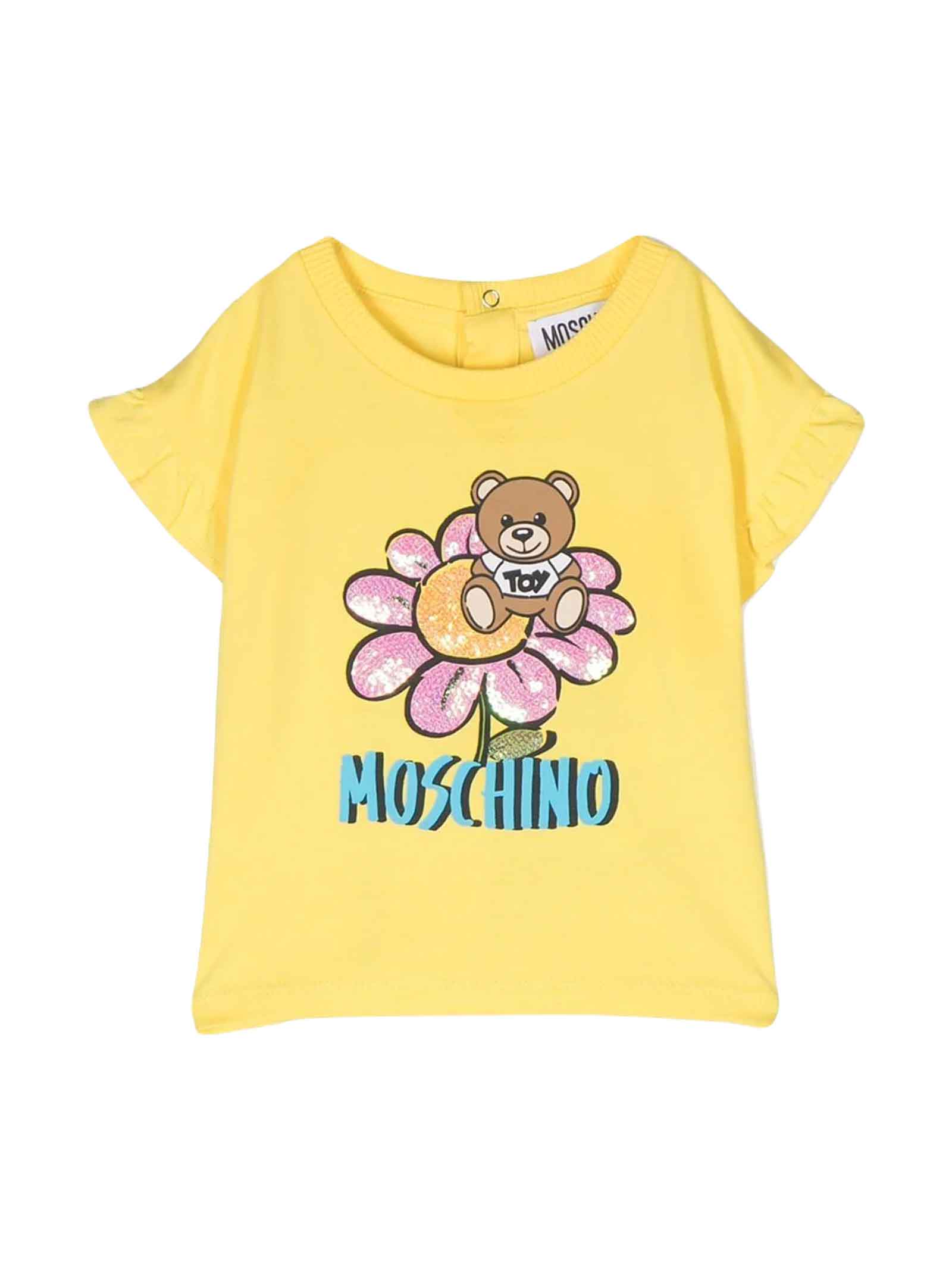 MOSCHINO YELLOW T-SHIRT BABY GIRL