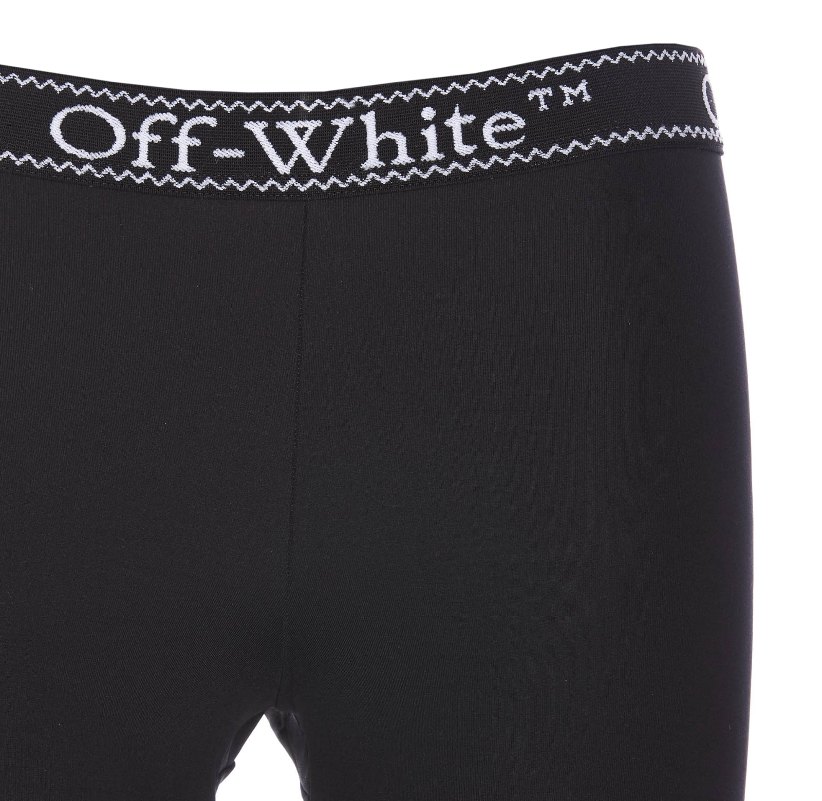 Shop Off-white Logo Band Shorts In Black
