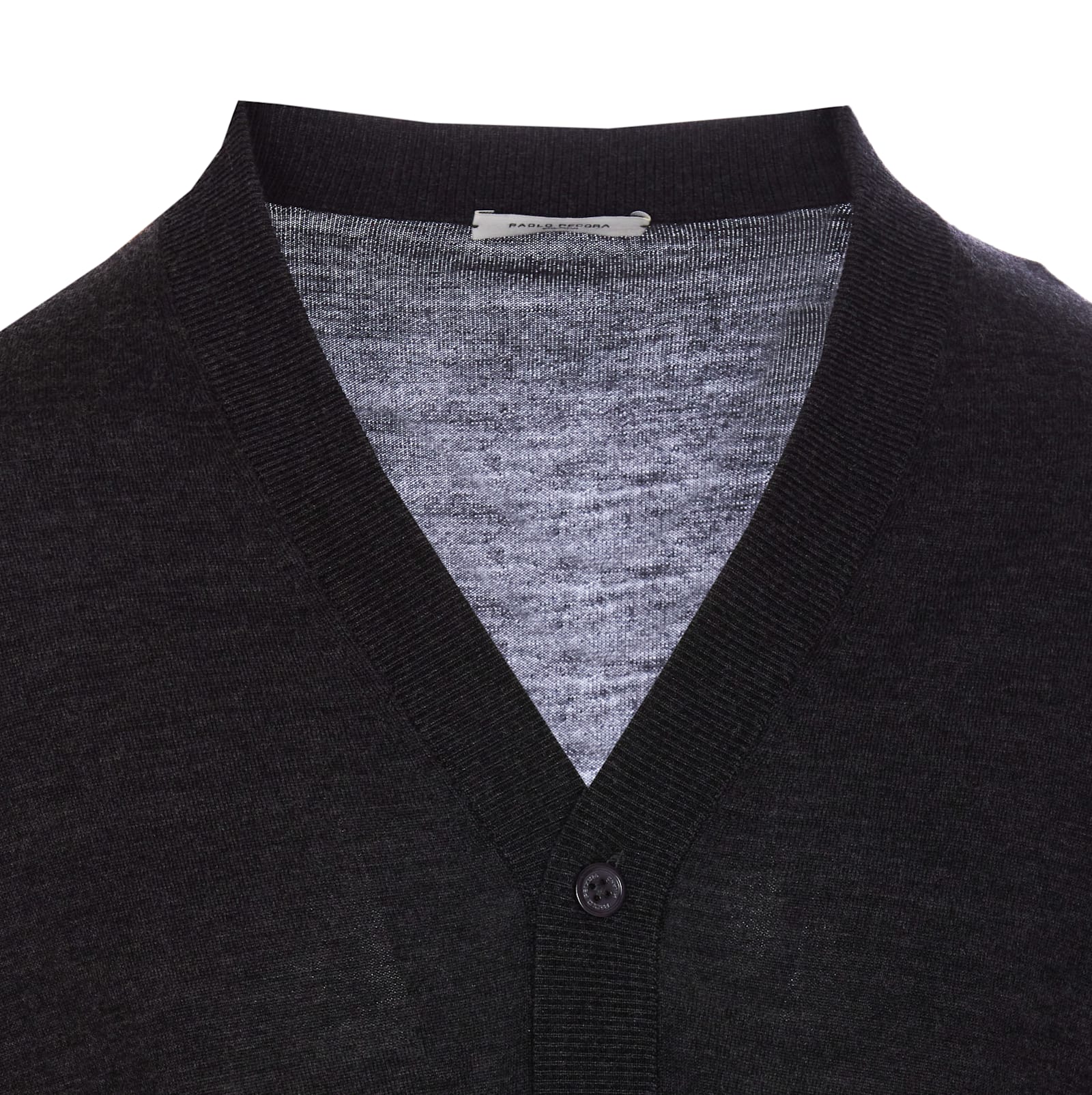 Shop Paolo Pecora Cardigan In Grey