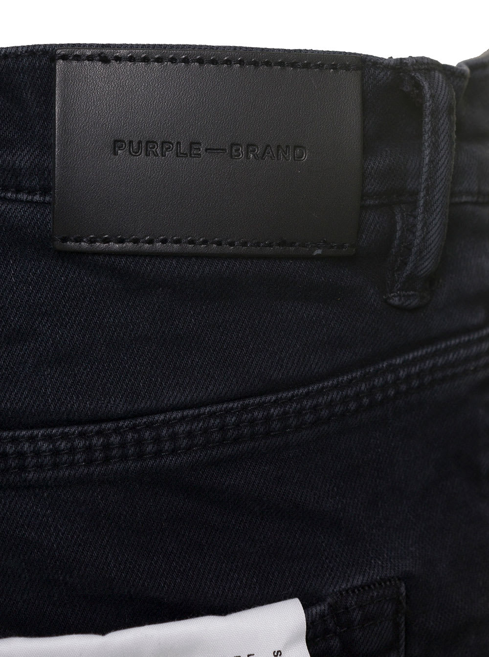 Purple Brand Black Five-pocket Style Jeans With Rips Detail In Stretch Cotton Denim Man In Black