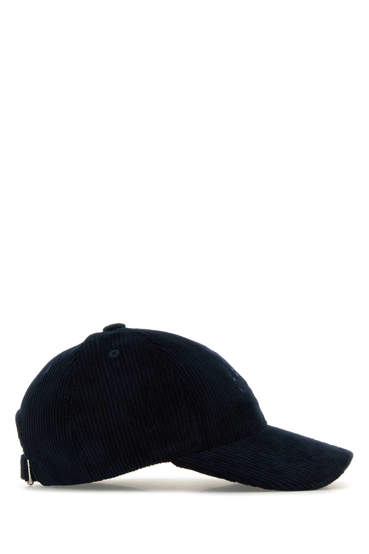 Apc Charlie Rue Madame Logo-print Cotton-corduroy Baseball Cap In Blue