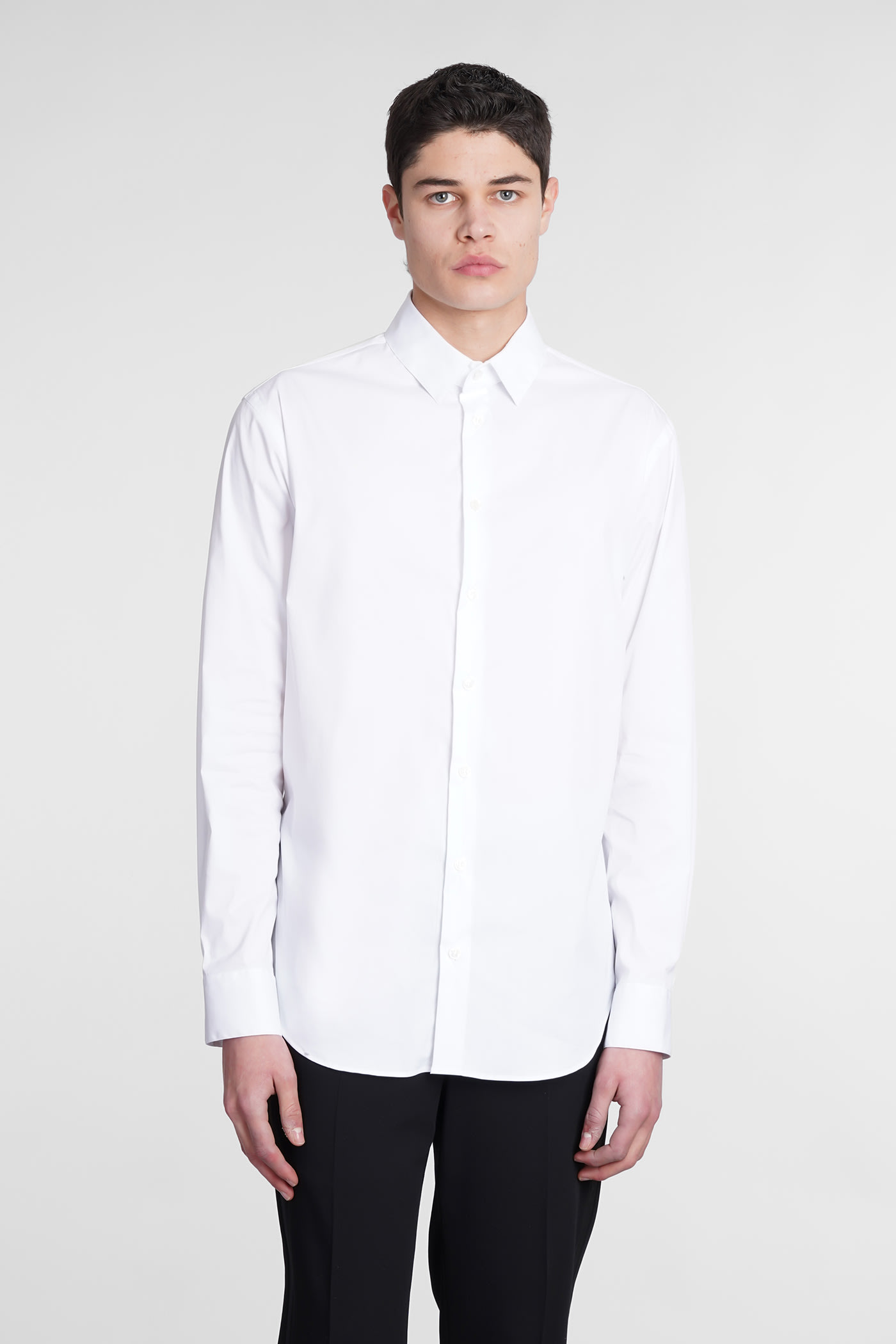 Shop Giorgio Armani Shirt In White Cotton