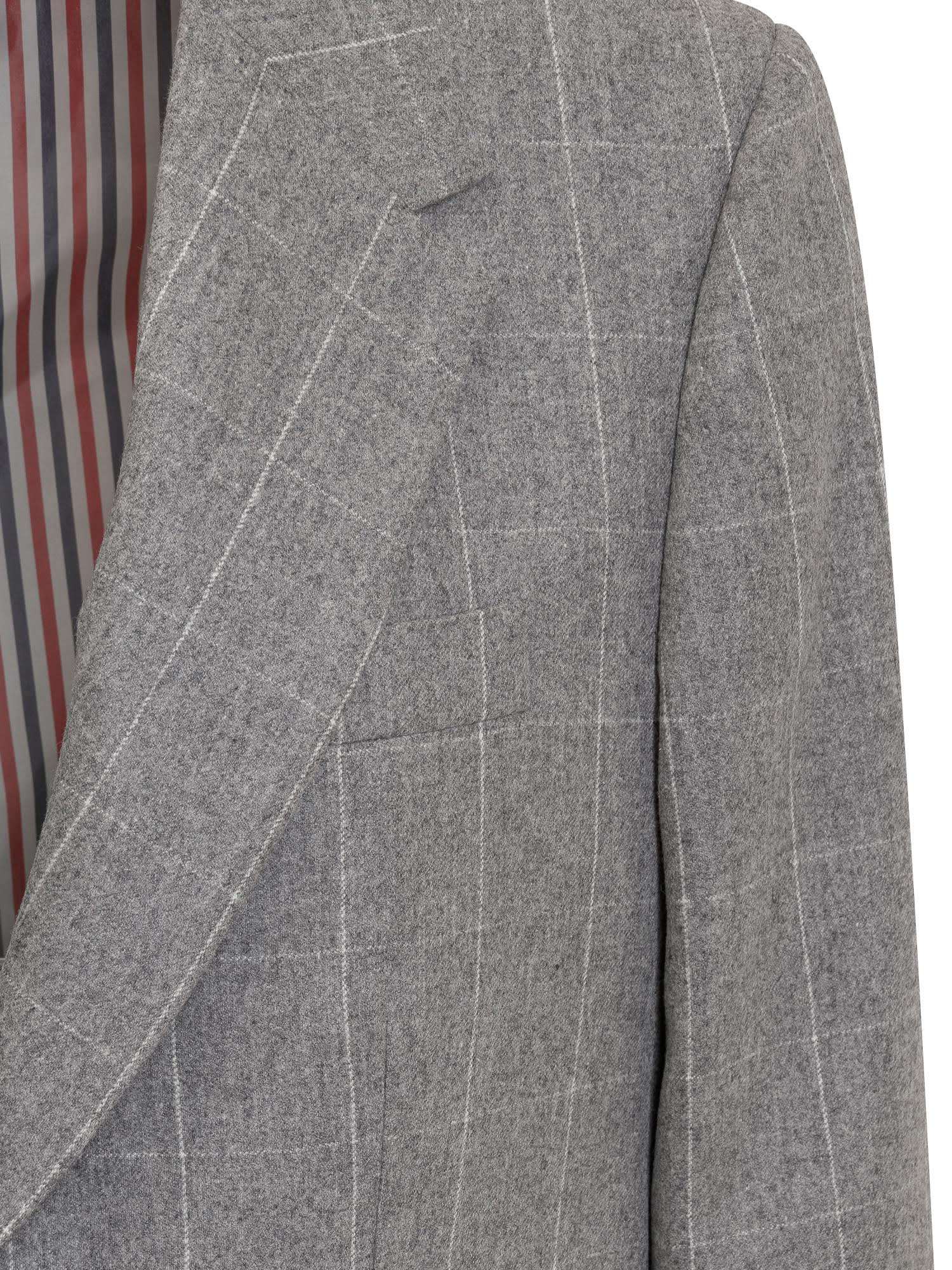 Shop Thom Browne Side Split Sport Coat In Med Grey
