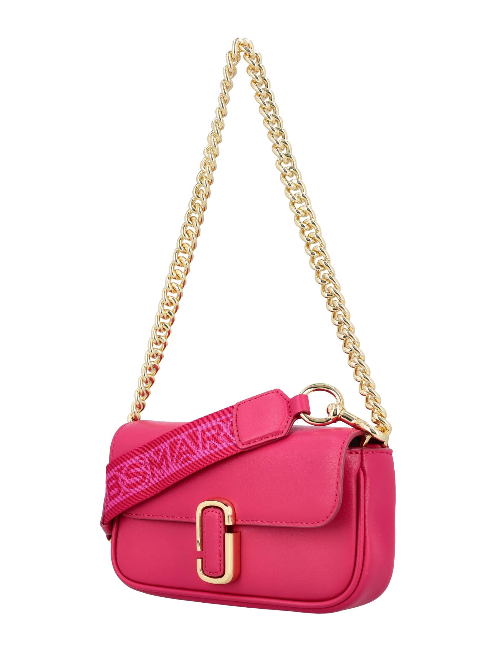 Shop Marc Jacobs The J Mini Shoulder Bag In Lipstick Pink