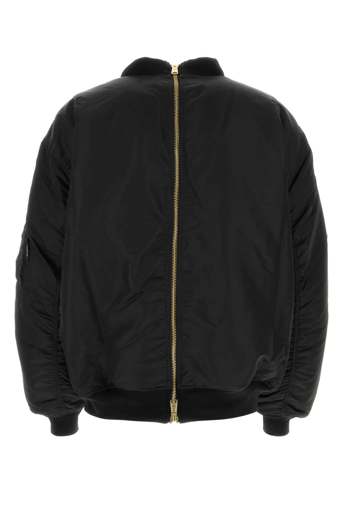 Shop Vetements Black Nylon Reversible Padded Jacket