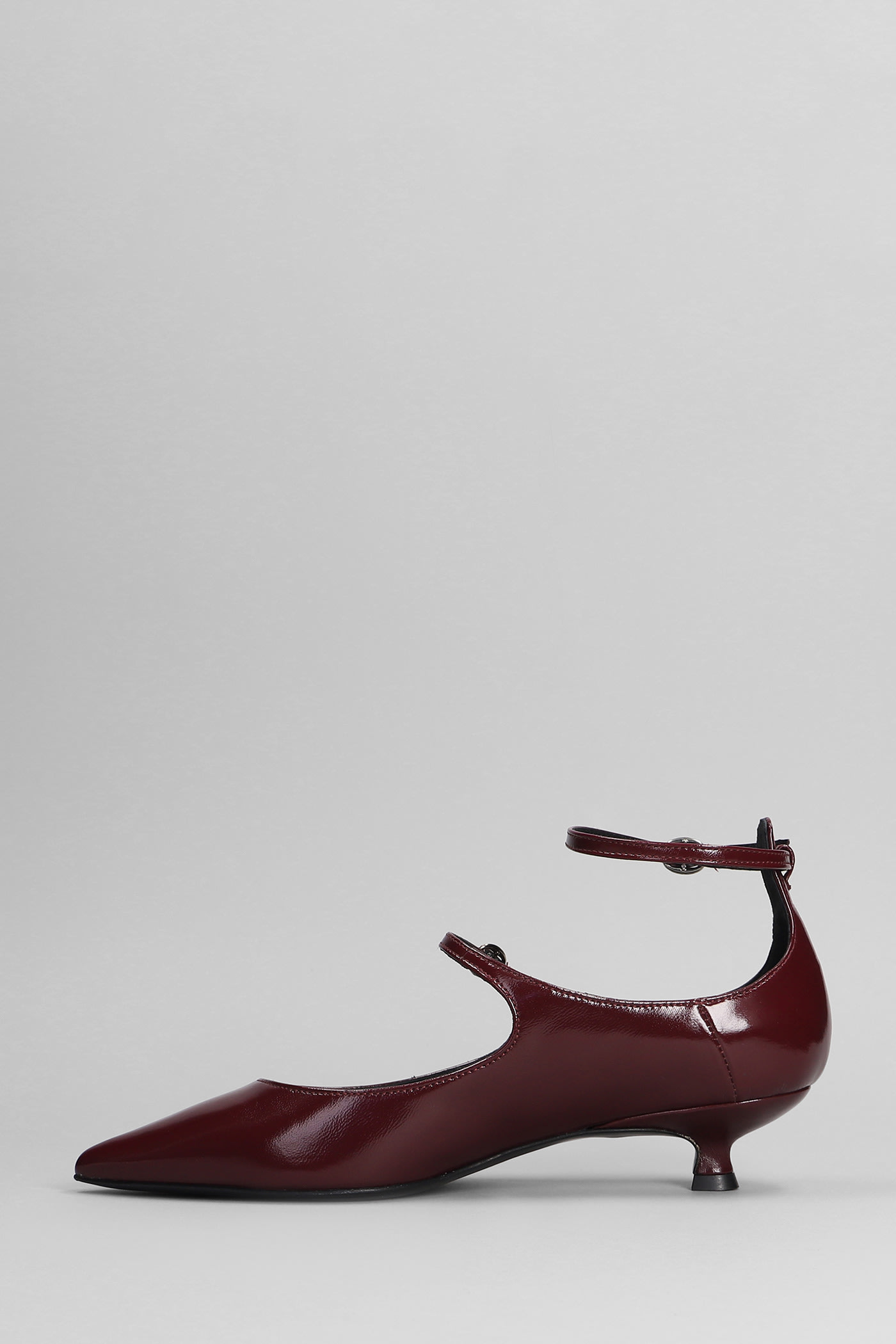 MARC ELLIS PUMPS IN BORDEAUX LEATHER 