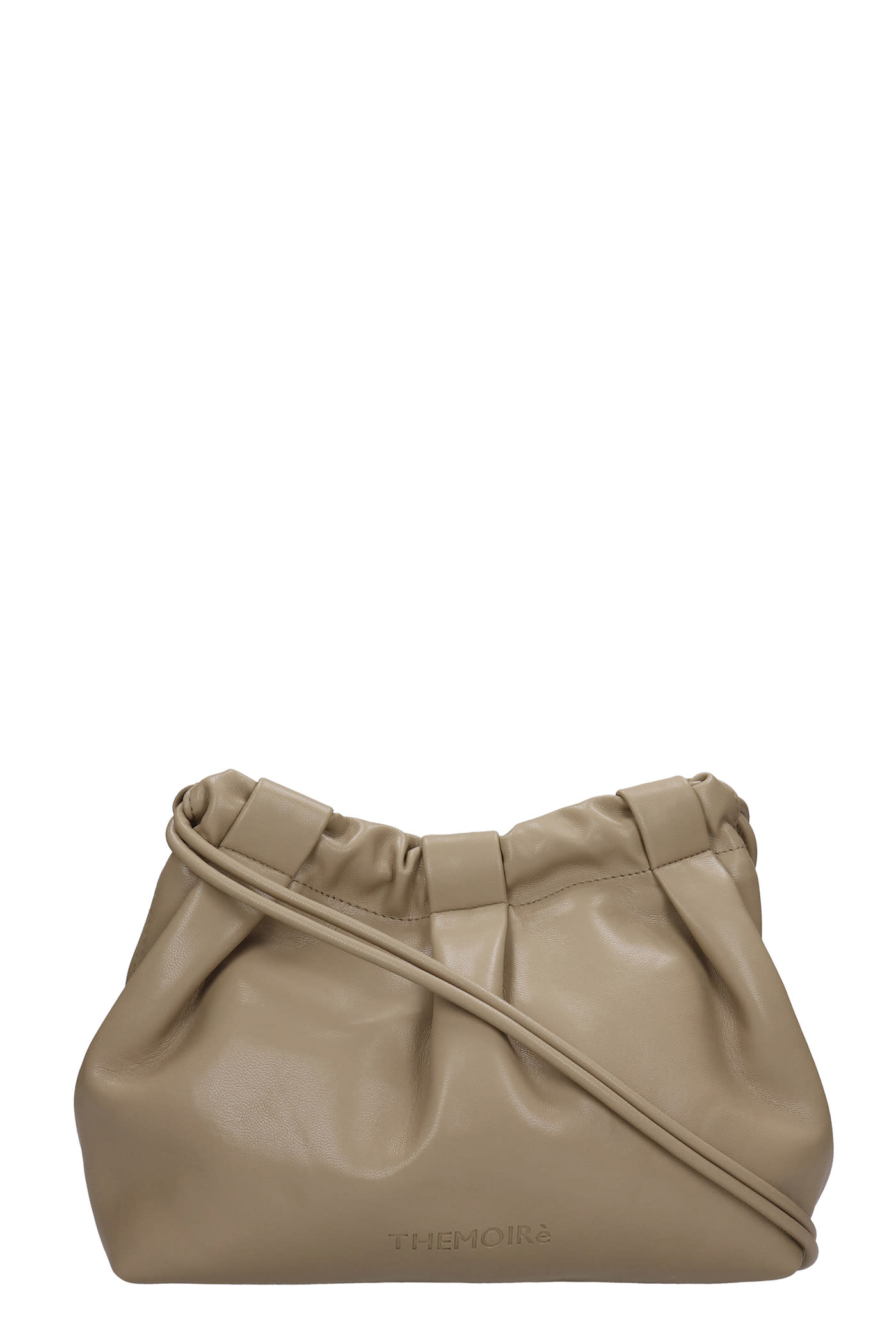 THEMOIRè Thetis Basic Shoulder Bag In Taupe Faux Leather