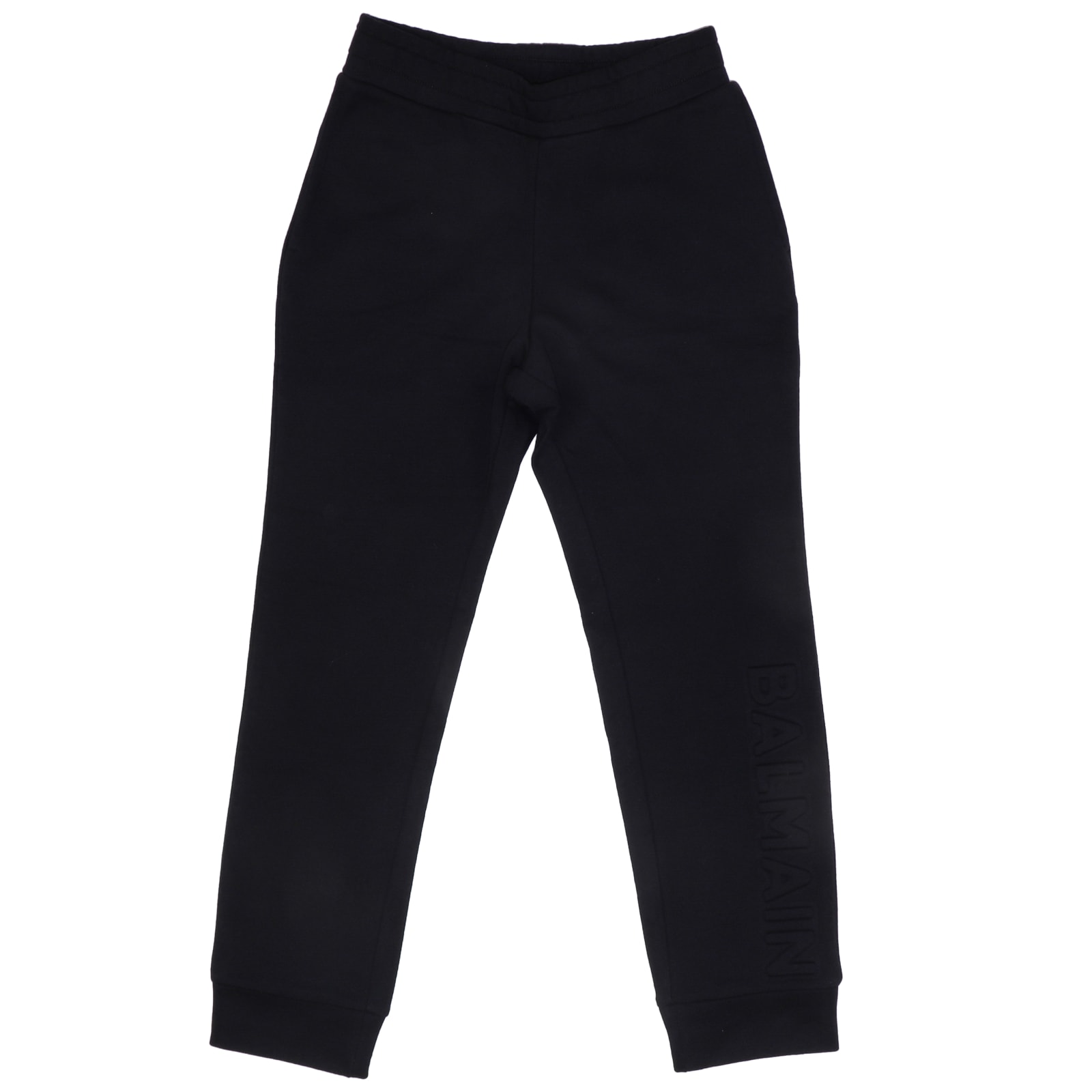Balmain Kids' Cotton Sweatpants In Black