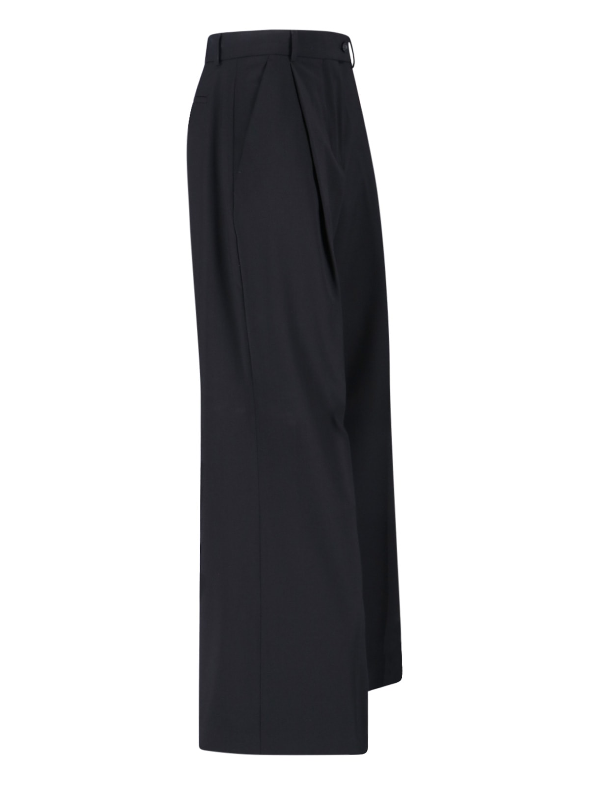 Sportmax Virgin Wool Pants In Black