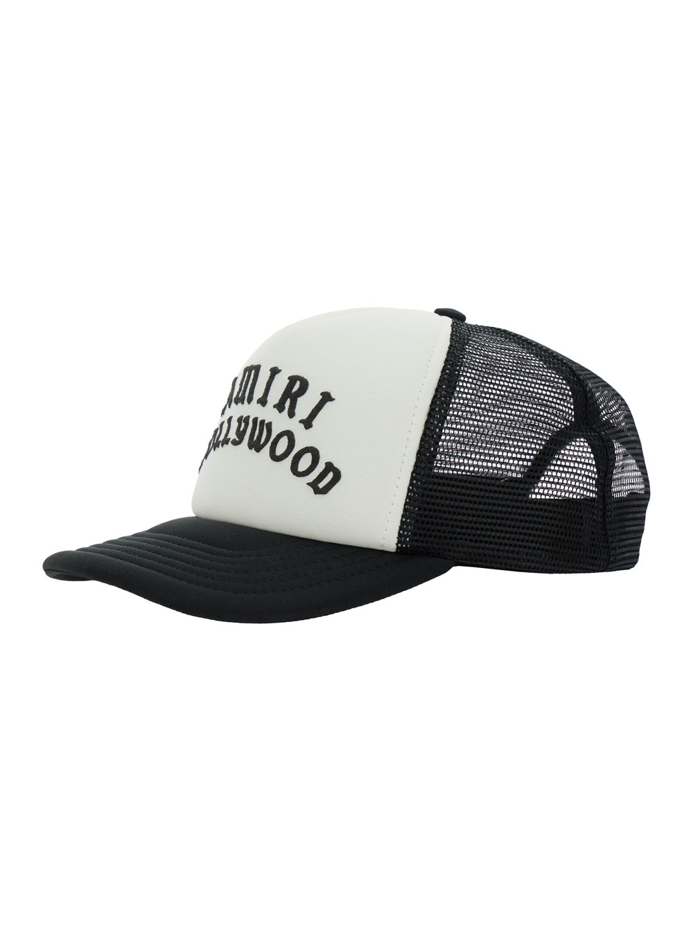 Black Baseball Cap With Logo Lettering On The Front And Mehs Panels In Cotton Man