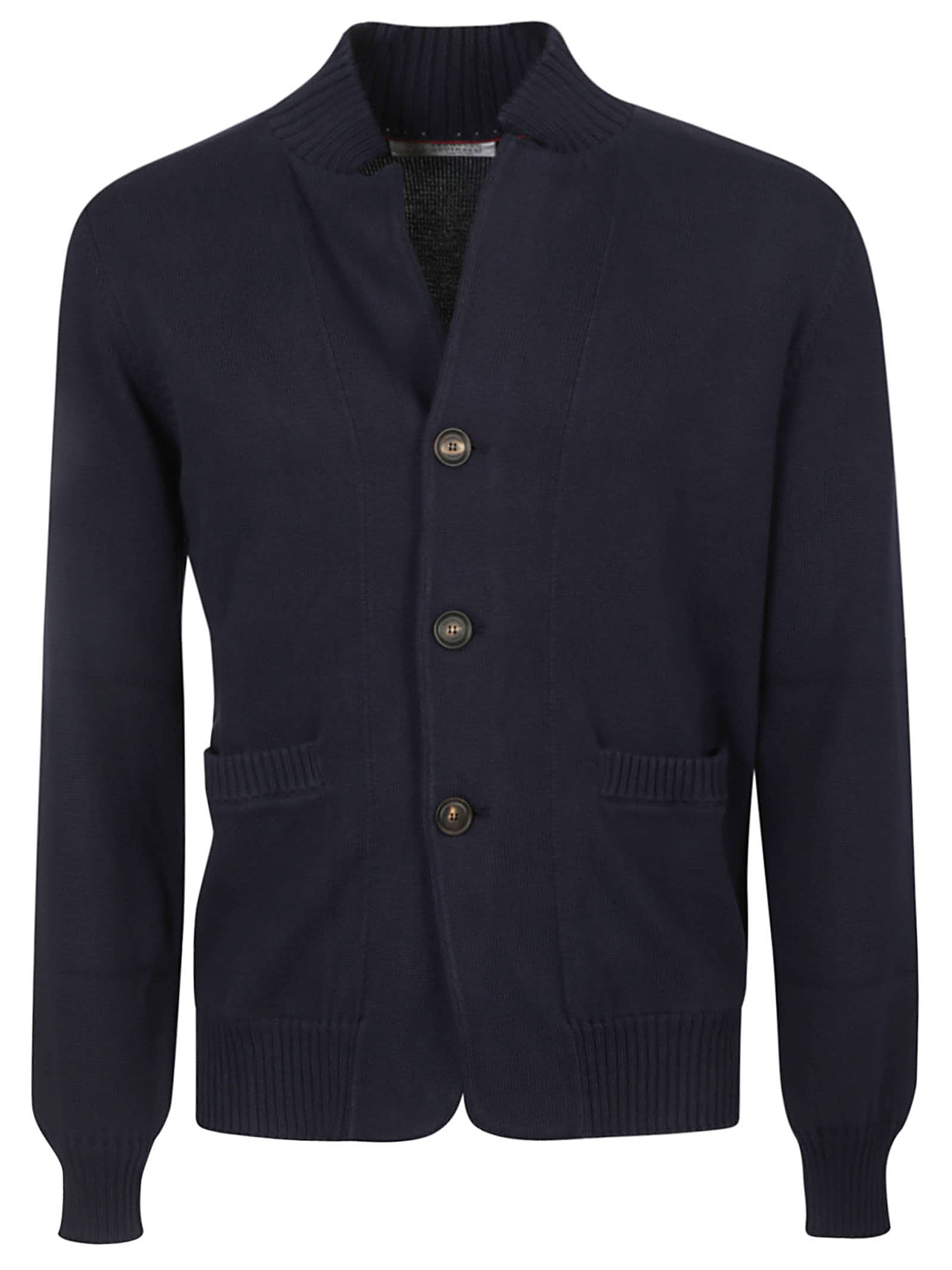 Brunello Cucinelli Two Pockets Ribbed Cardigan