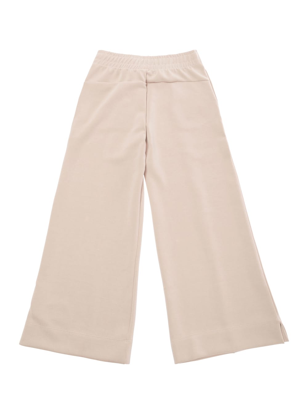 Shop Emporio Armani Pink Pants With Elastic Waistband And Logo Patch In Fabric Woman