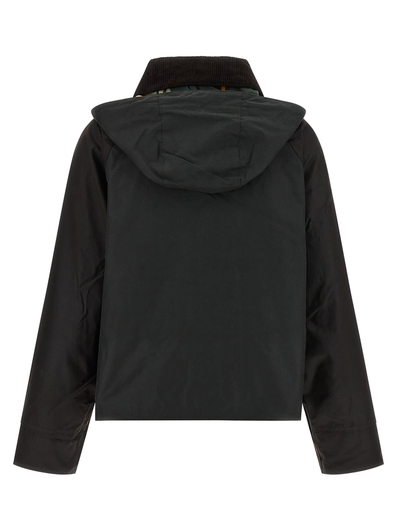 Barbour Reighton Waxed Cotton Jacket In Green