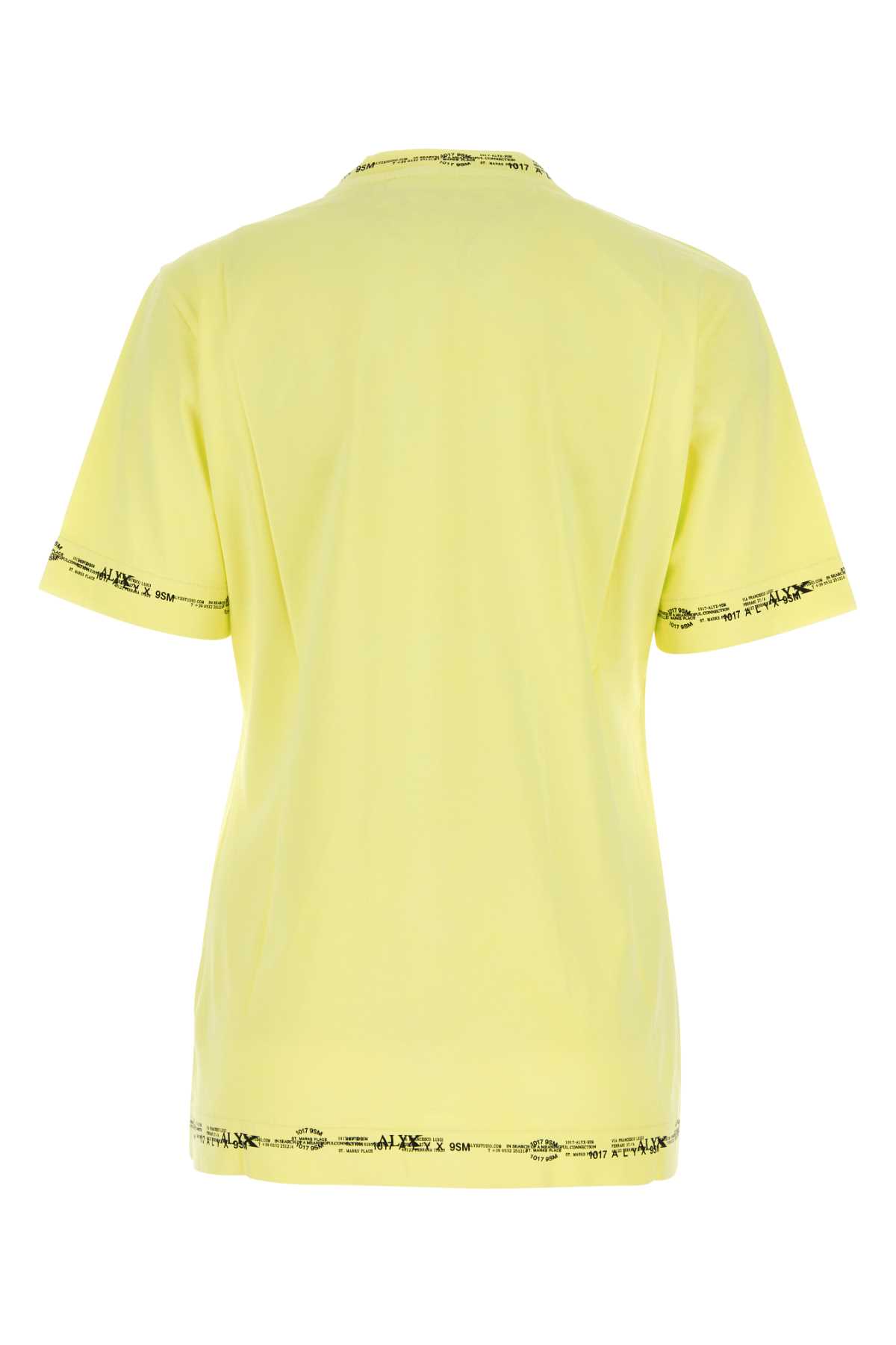 Shop Alyx Fluo Yellow Cotton T-shirt In Ylw0042