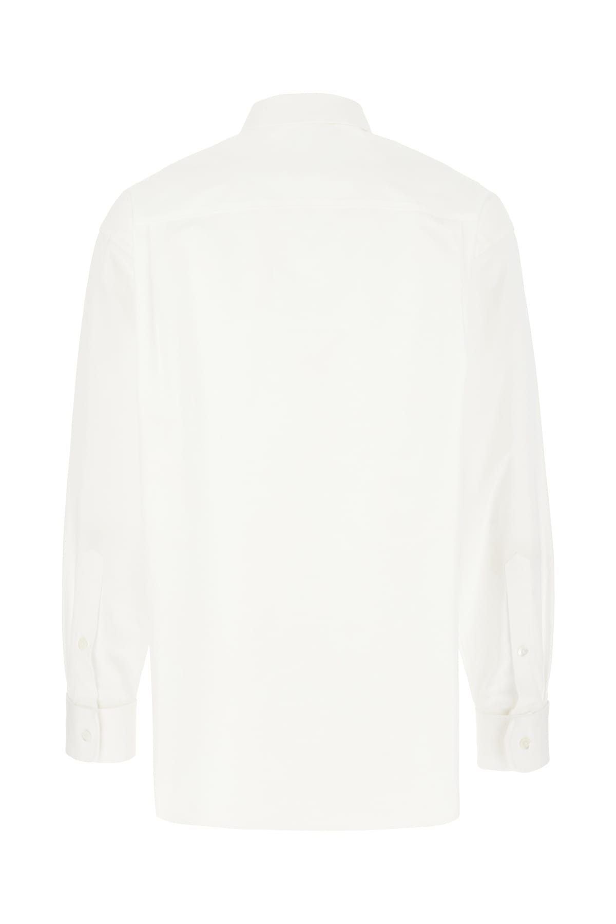 Shop Gucci White Poplin Shirt In Bianco