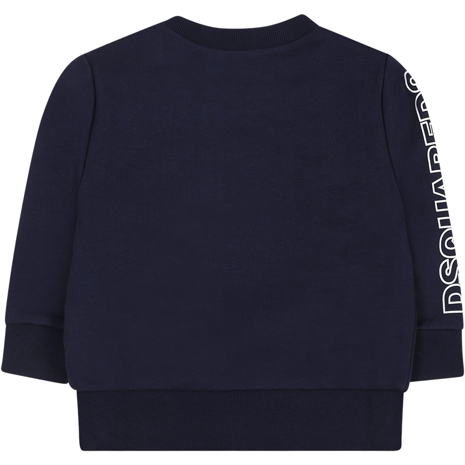 Shop Dsquared2 Blue Sweatshirt For Baby Boy With Logo