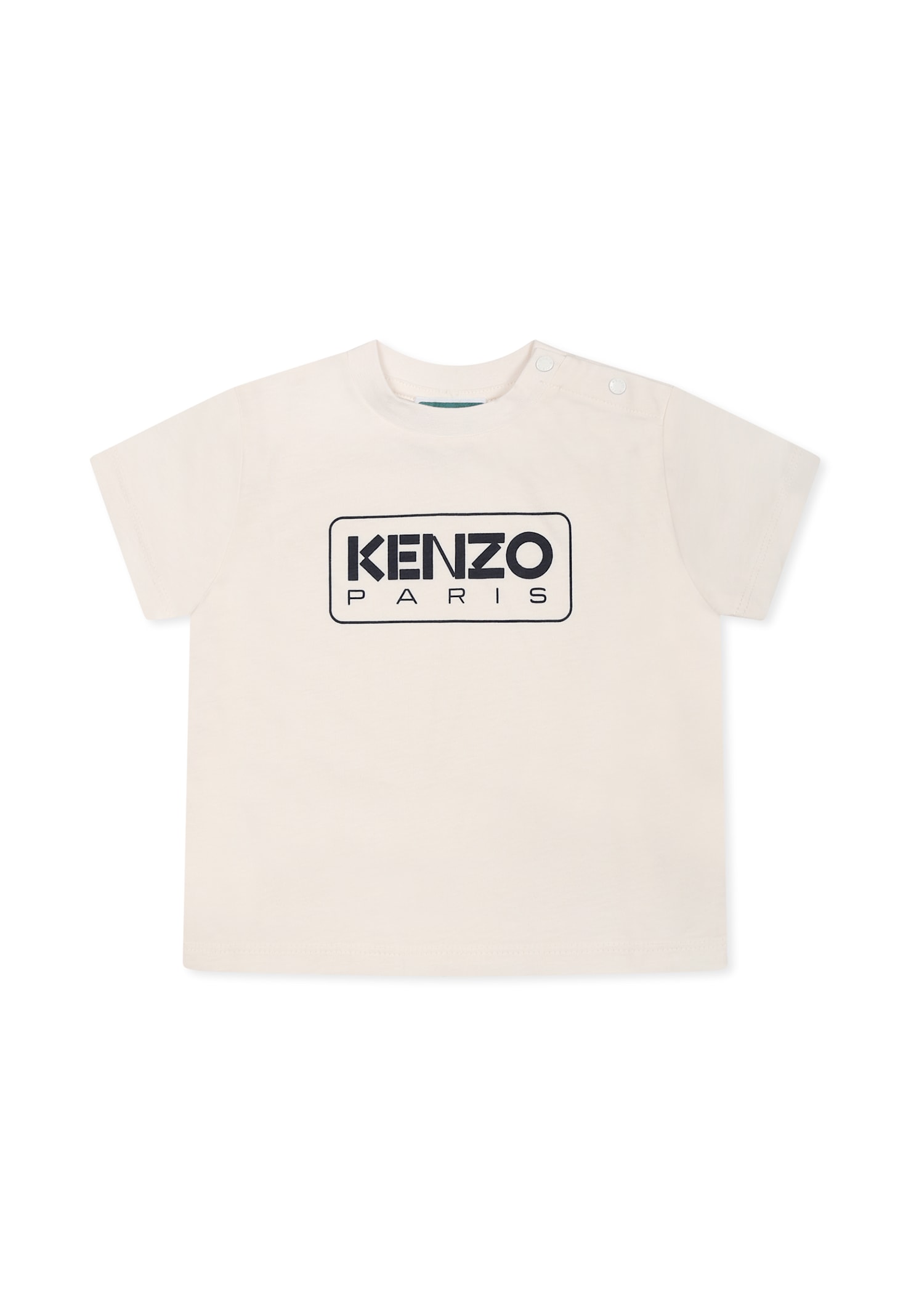 Kenzo Ivory T-shirt For Baby Boy With Logo In Ivory