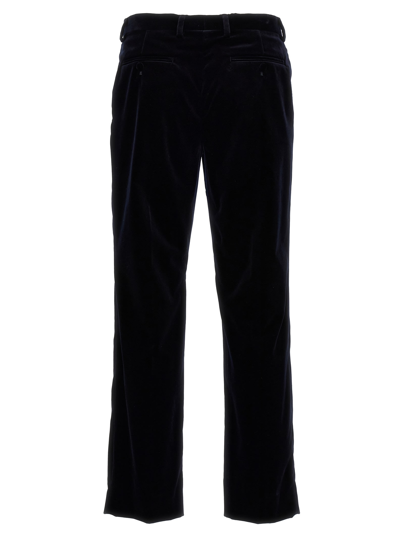 Shop Gucci Velvet Pants In Blue