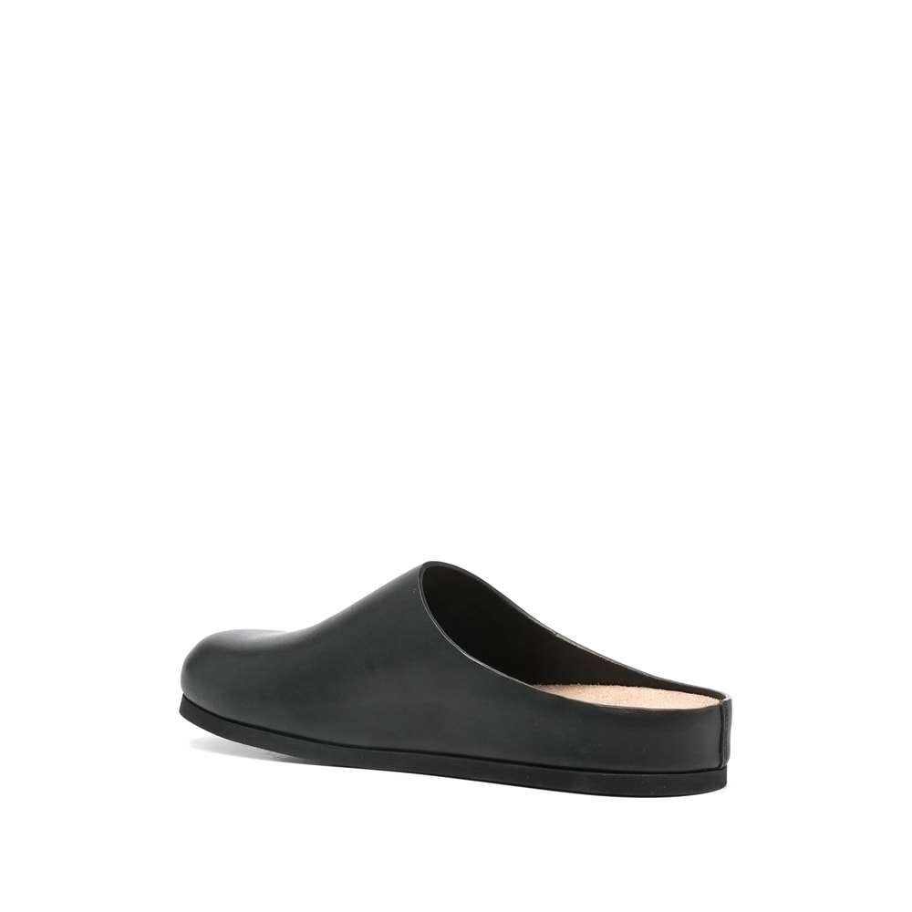 Common Projects Black Leather Slip-on Loafers In Black