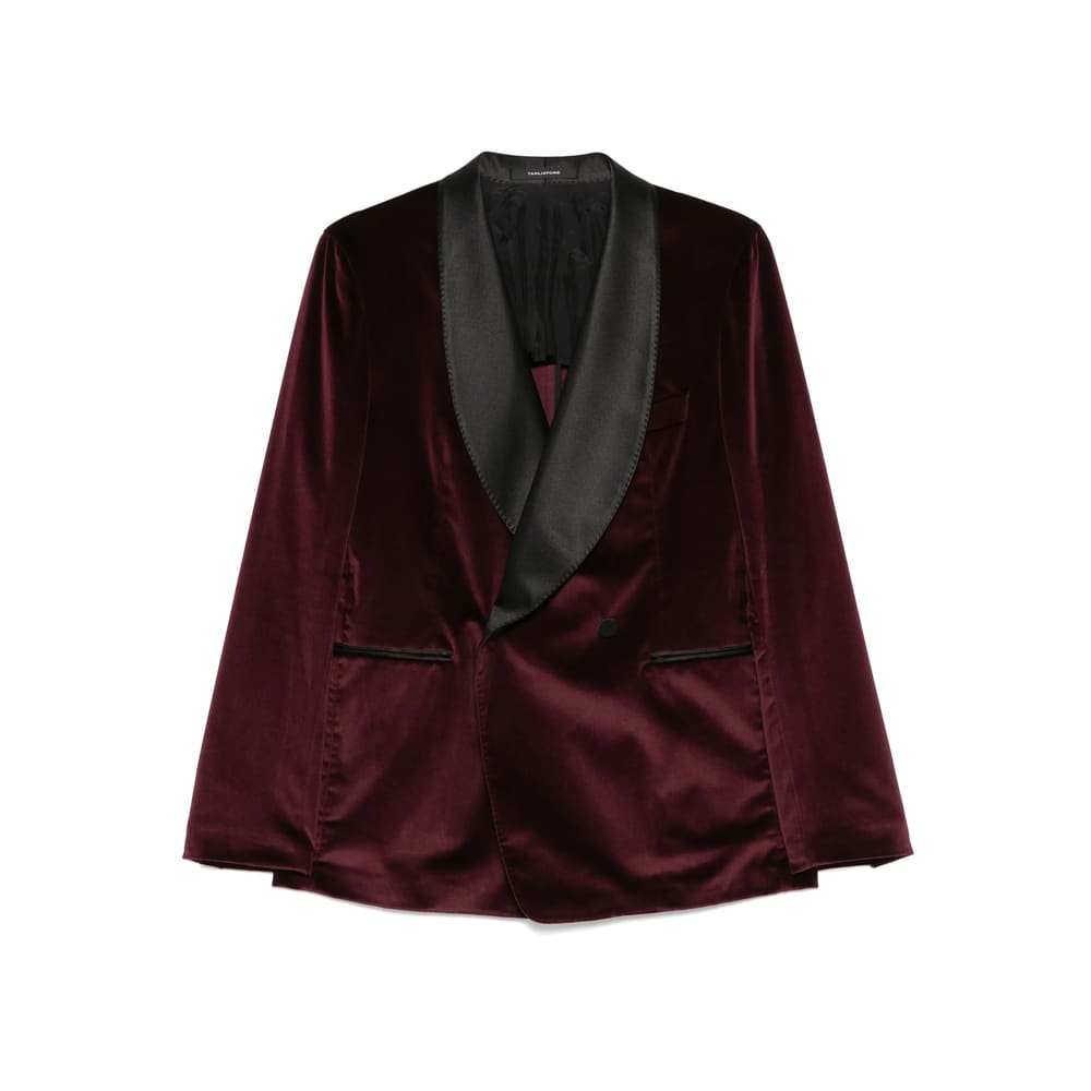 Tagliatore Long-sleeved Suit Jacket In Red