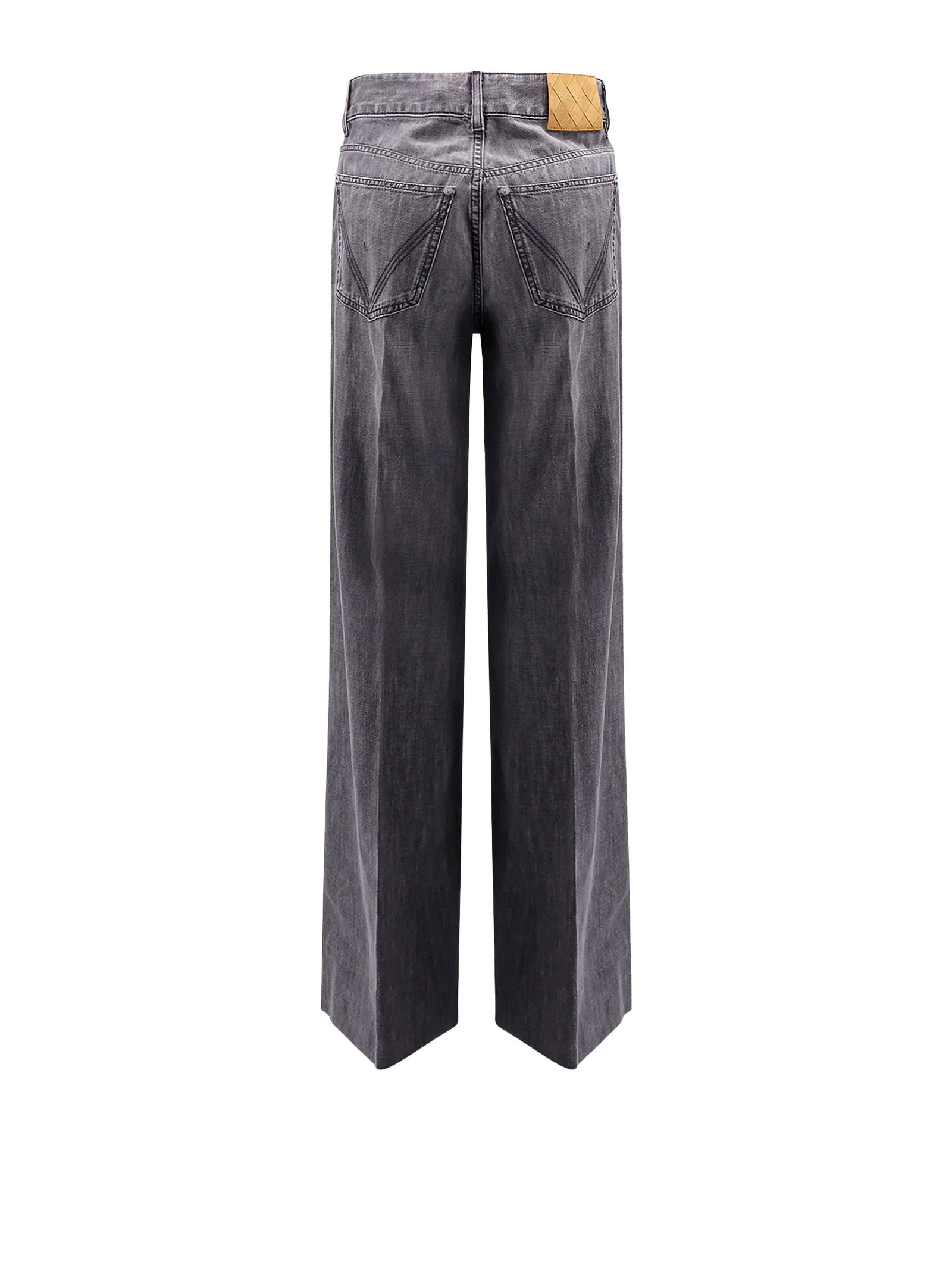 Bottega Veneta Wide-leg Jeans In Gray
