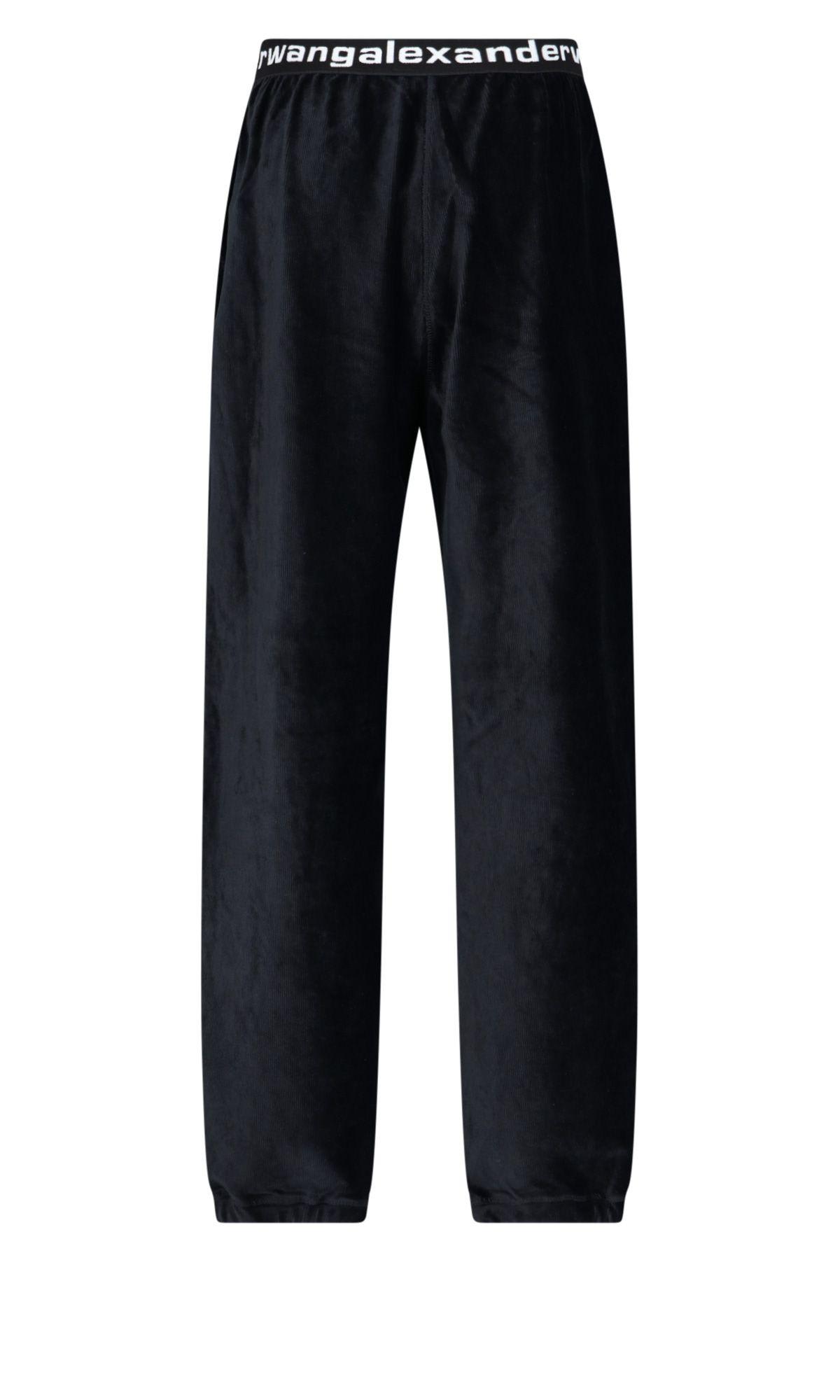 Alexander Wang Velvet Track Pants Female Black In Nero | ModeSens