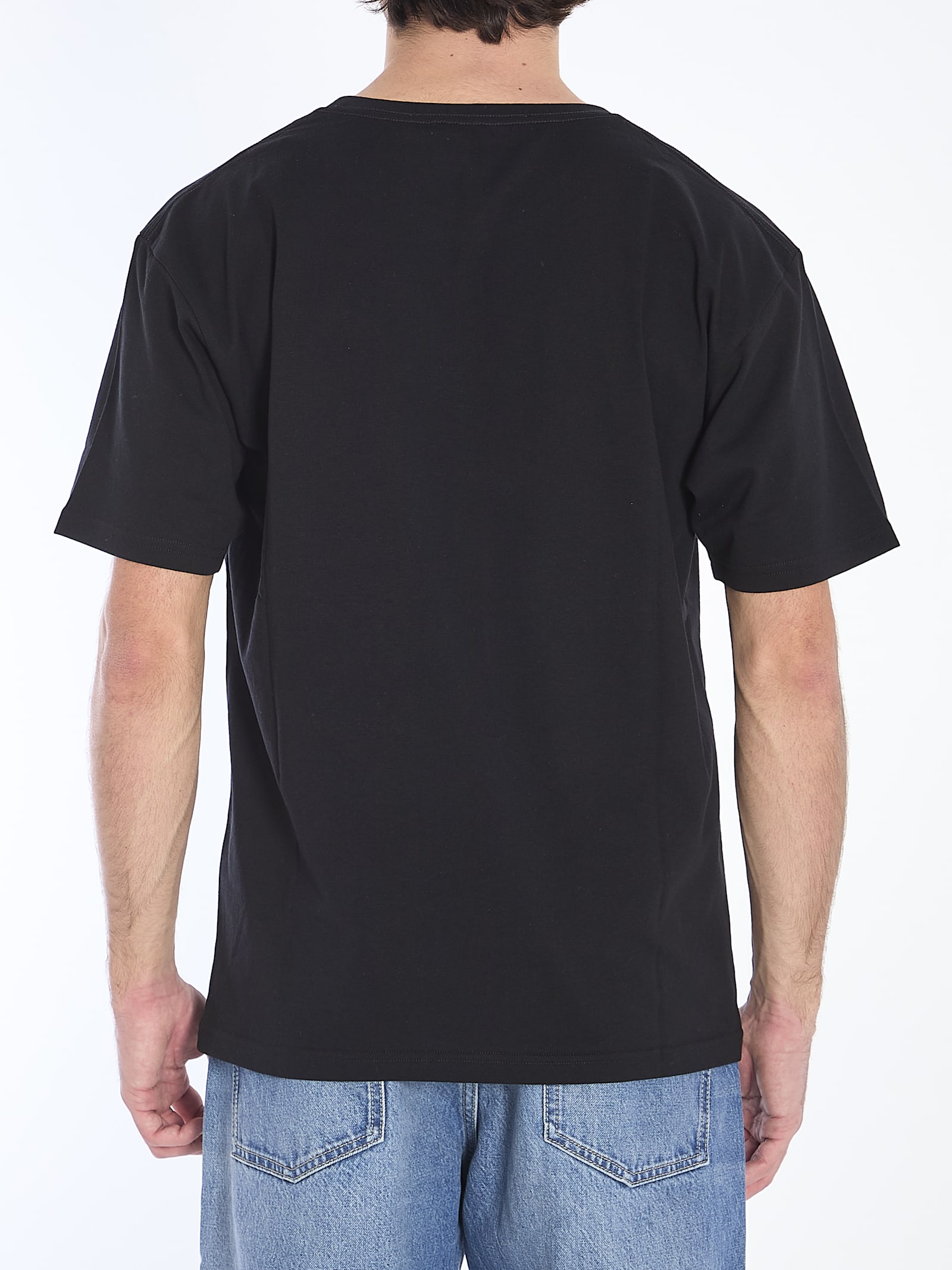 Valentino Crew Neck Short Sleeves T-shirts In Black
