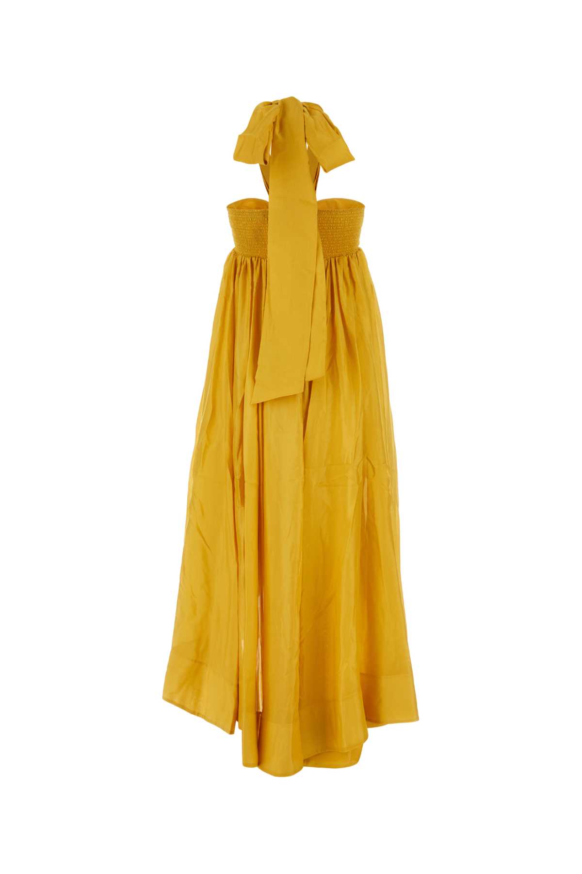 Zimmermann Yellow Silk Devi Dress In Mustard
