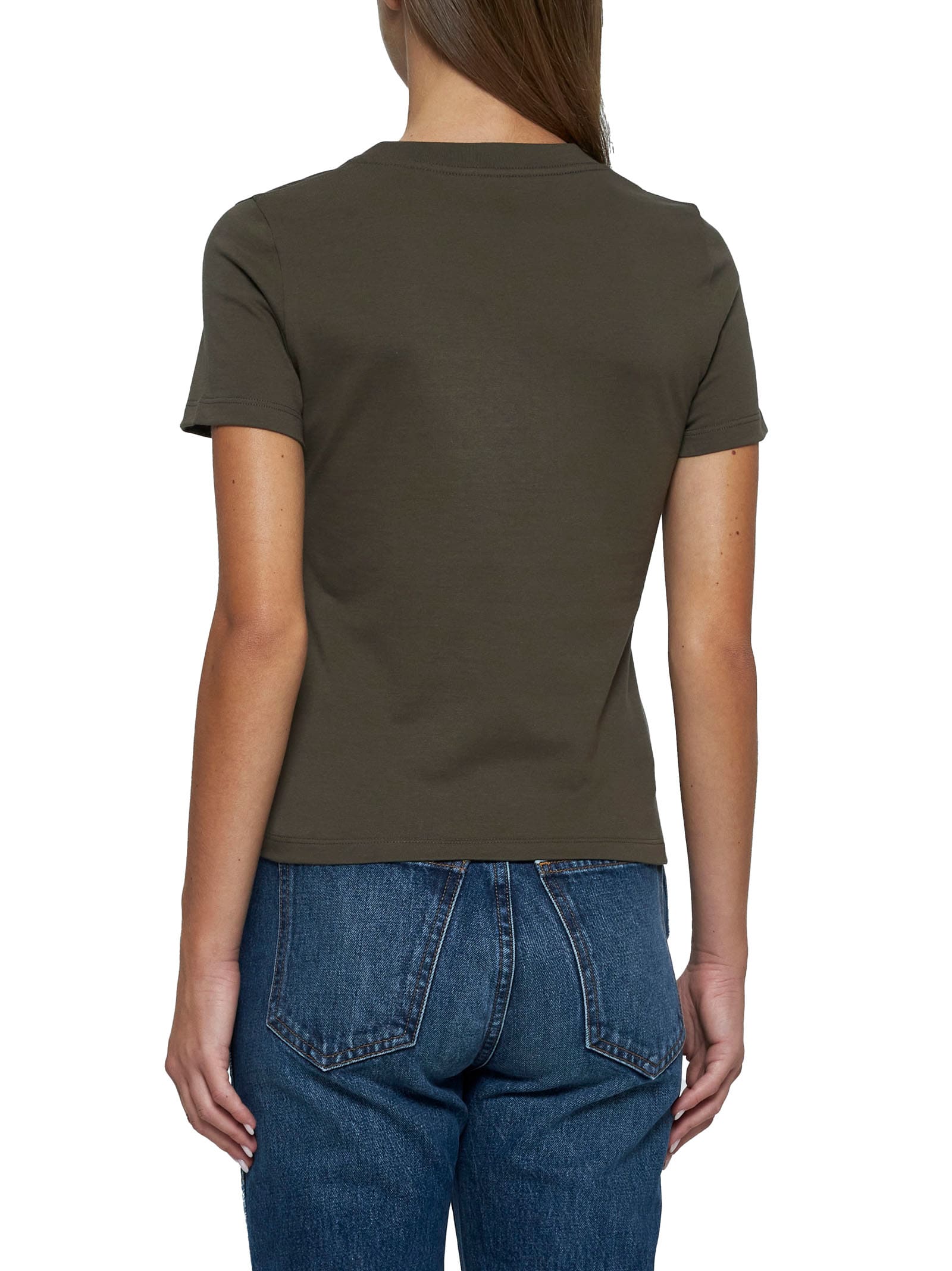 Shop Chloé T-shirt In Cedar Green