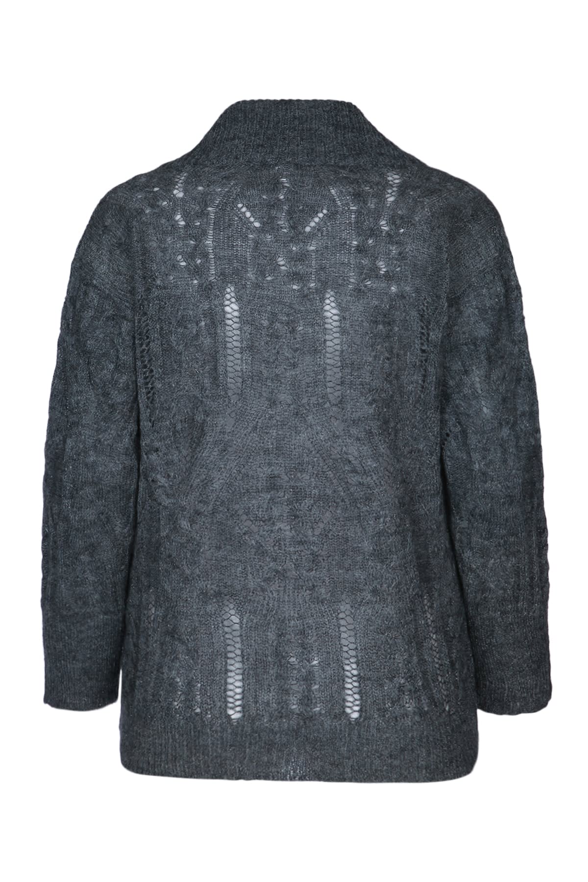 Iblues V-neck Pointelle-knit Sweater