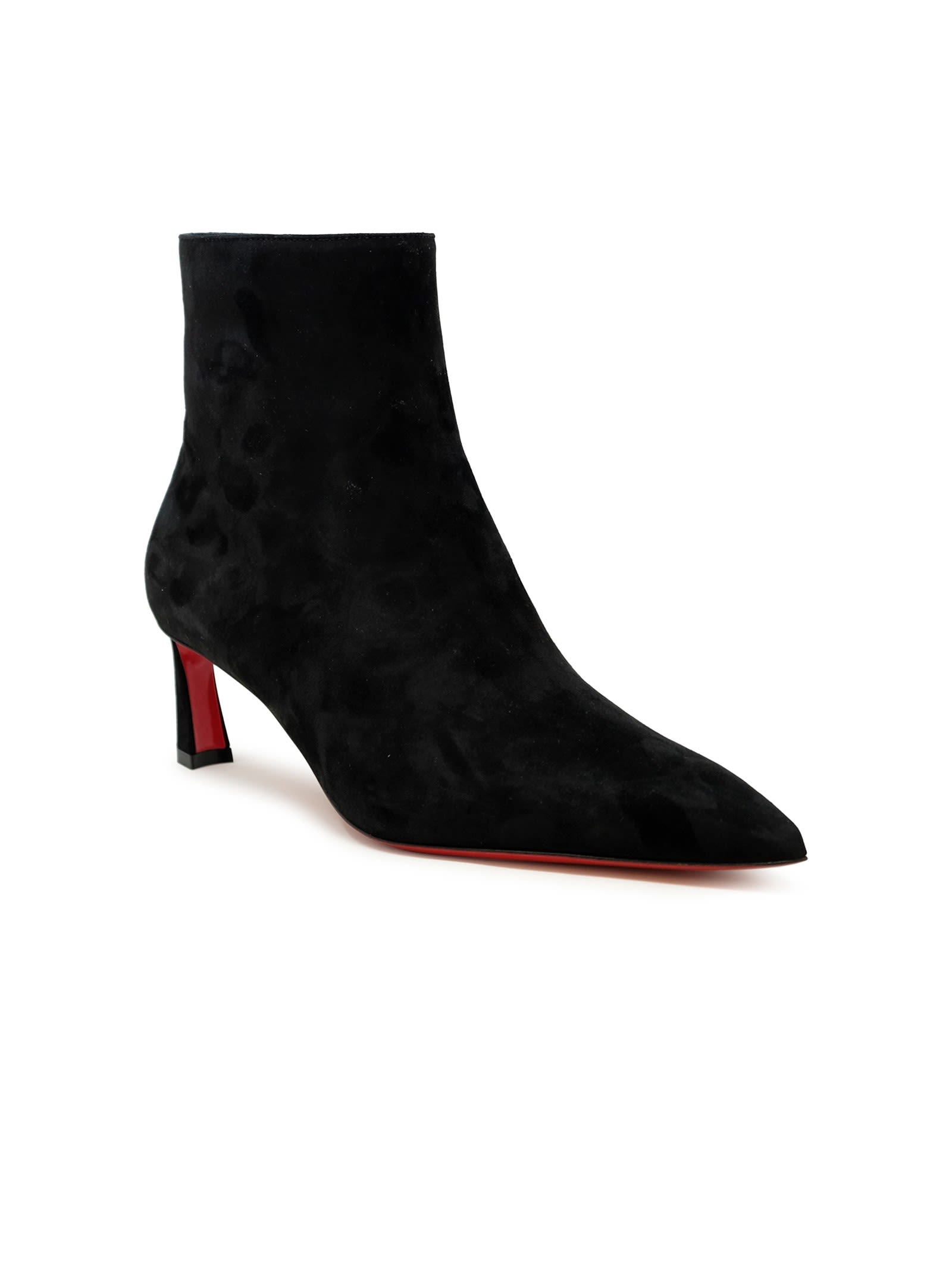 Christian Louboutin Black Veau Velours Condora Booty 55 Boots In Multi