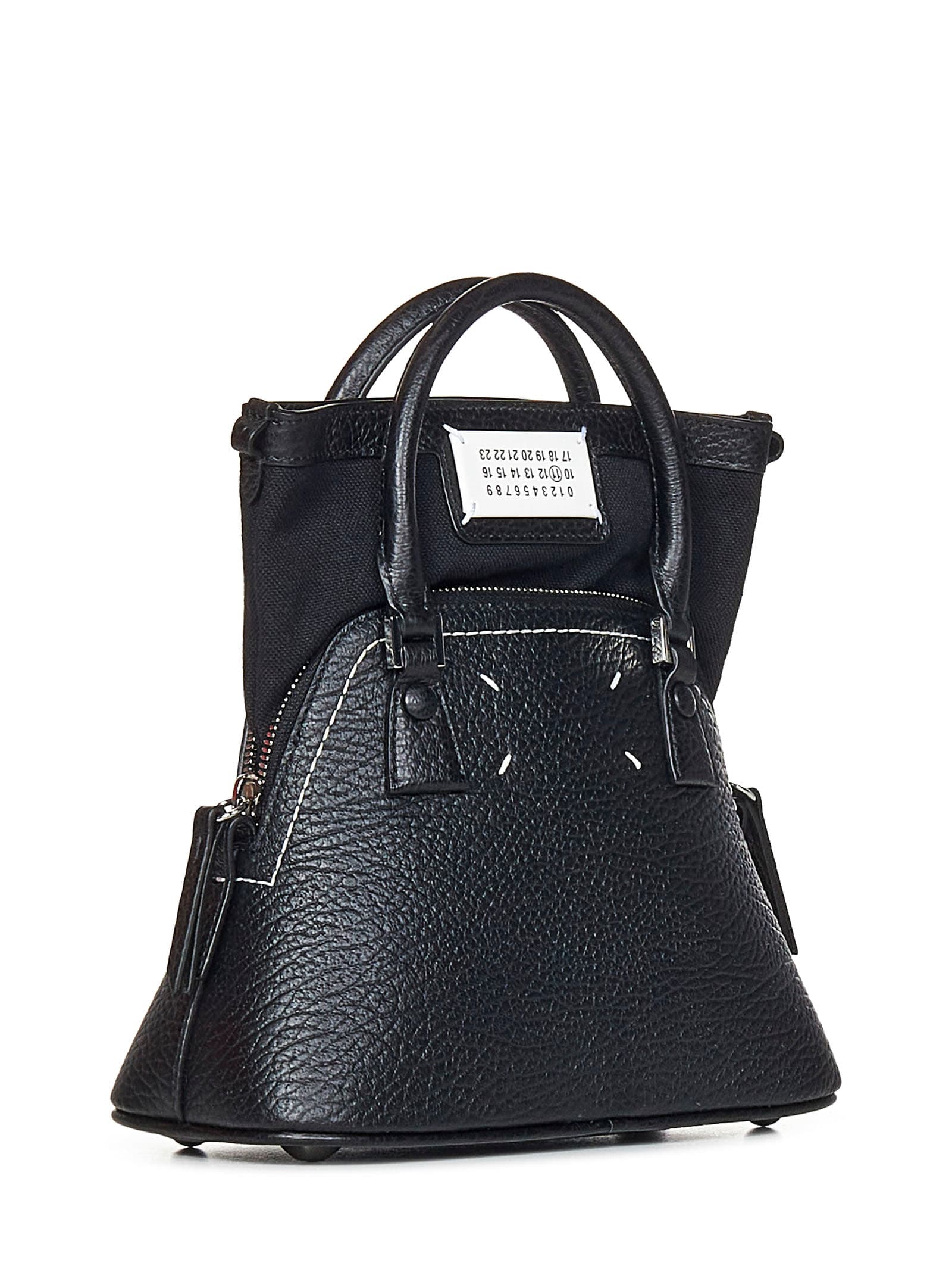 Shop Maison Margiela 5ac Classique Micro Shoulder Bag In Black