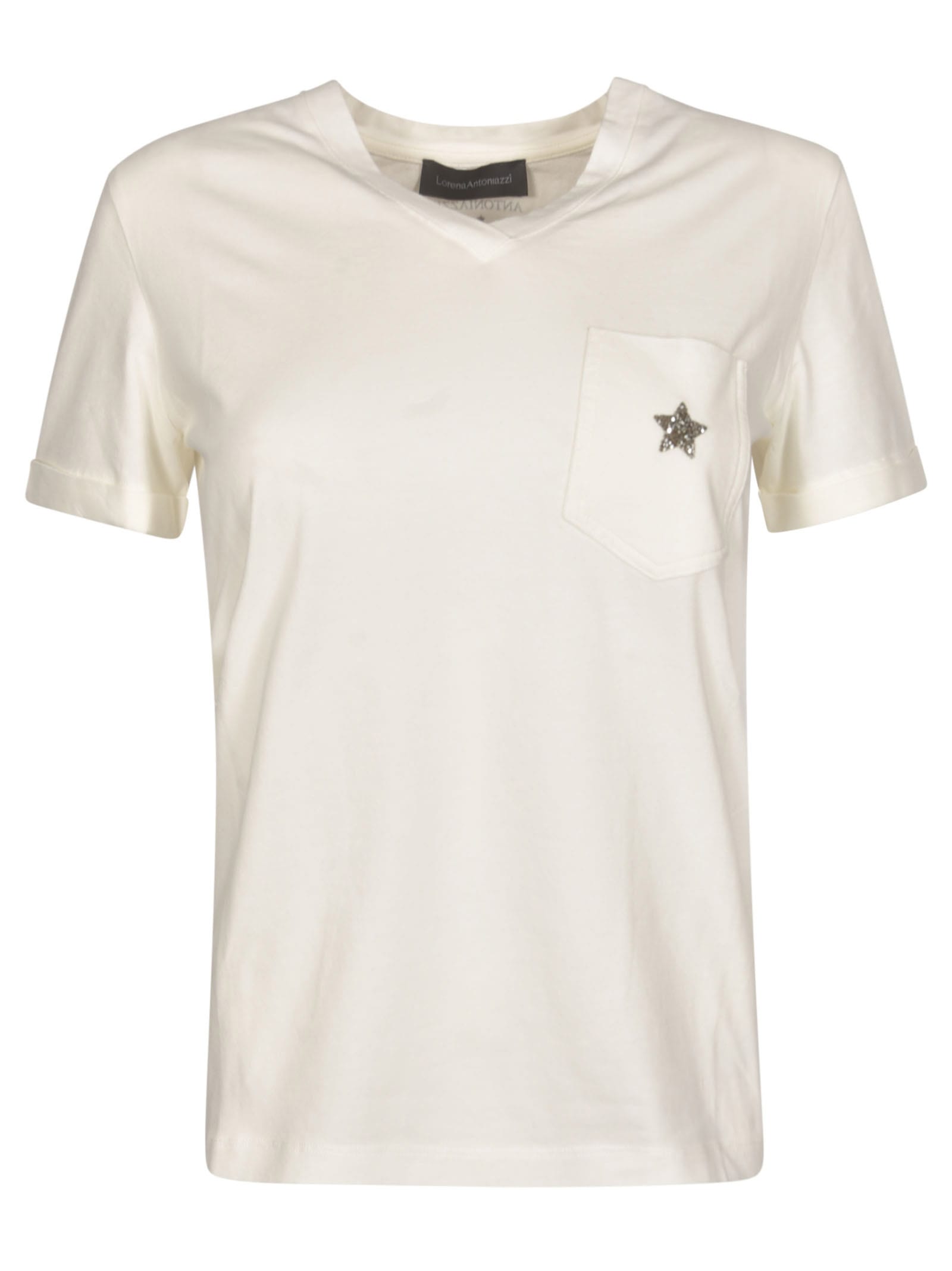 Shop Lorena Antoniazzi Pocket T-shirt In White