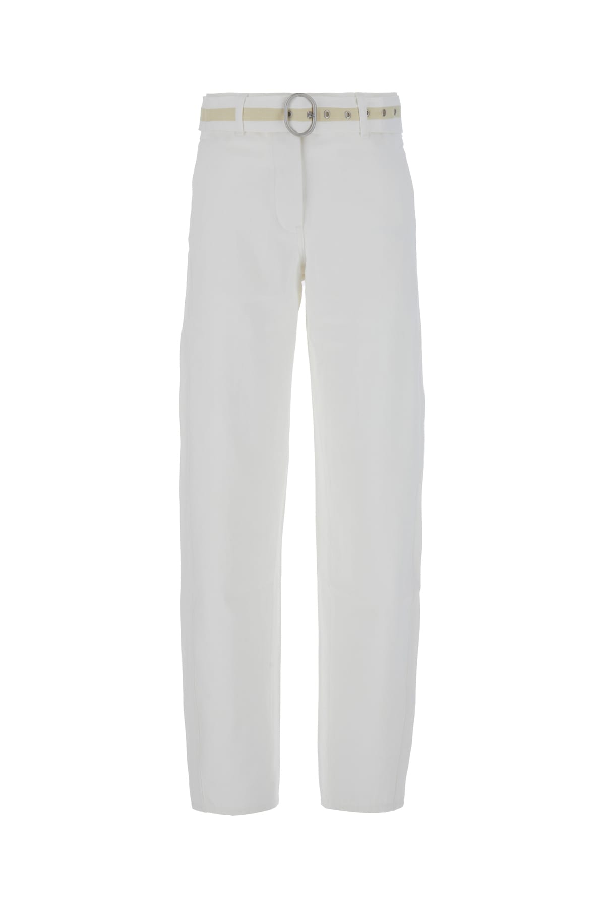 Shop Jil Sander White Denim Jeans In 102