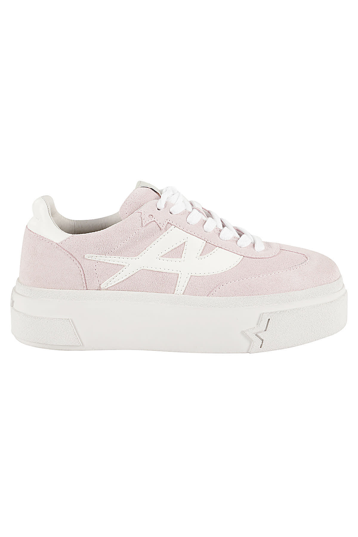 Shop Ash Calf Suede Crystal In Rose Wht
