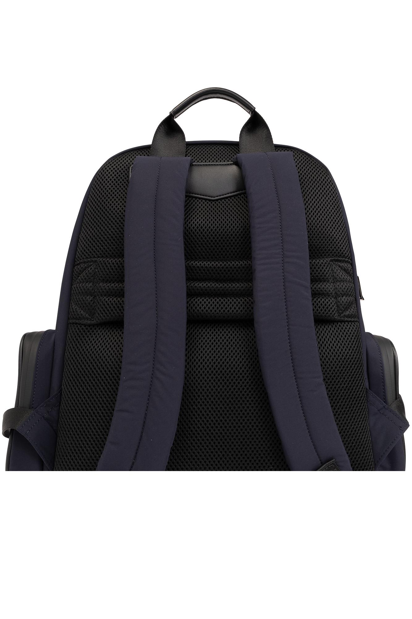 Shop Emporio Armani Backpack With Logo In Blu