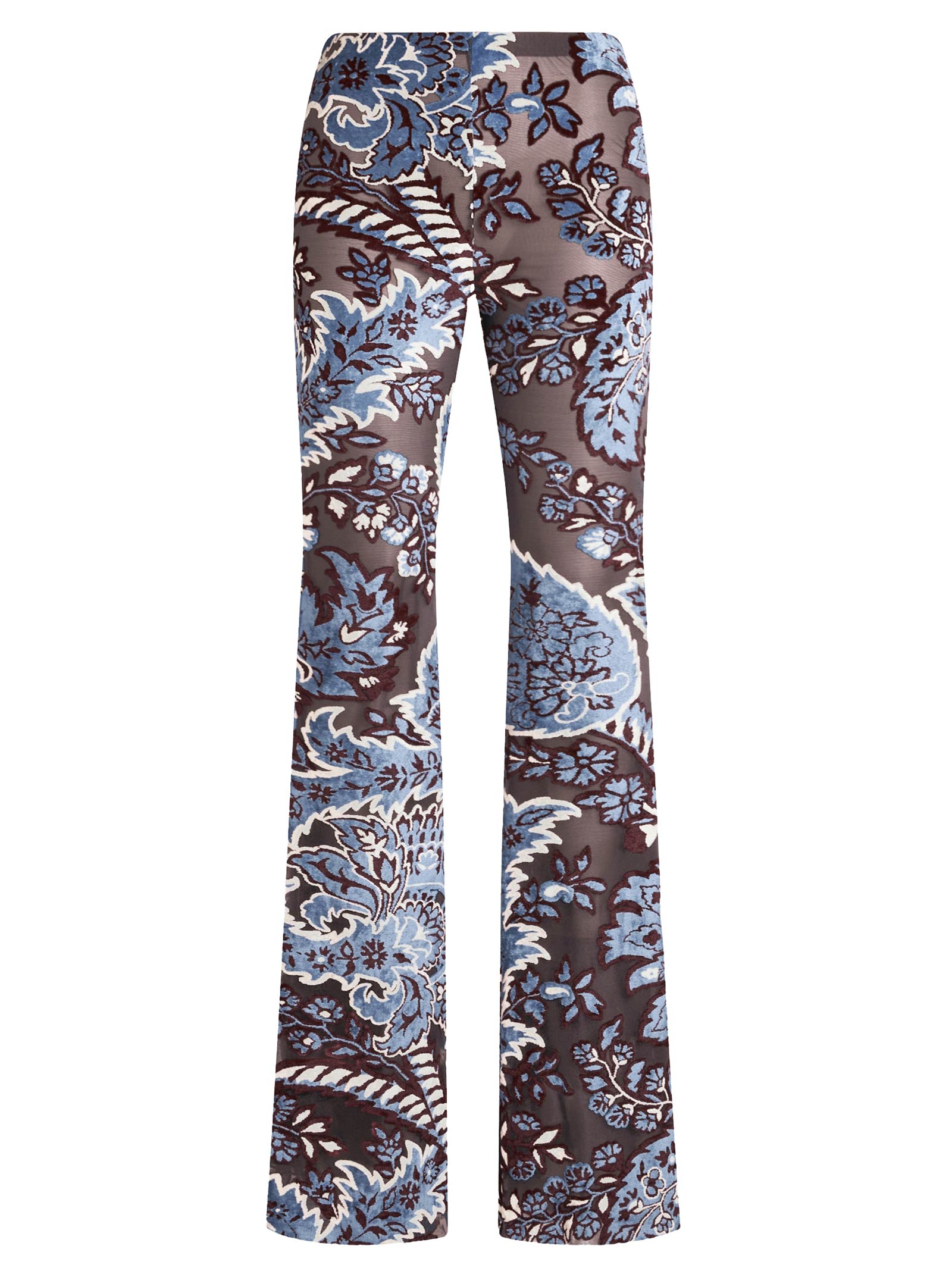 Shop Etro Trousers In Multicolour