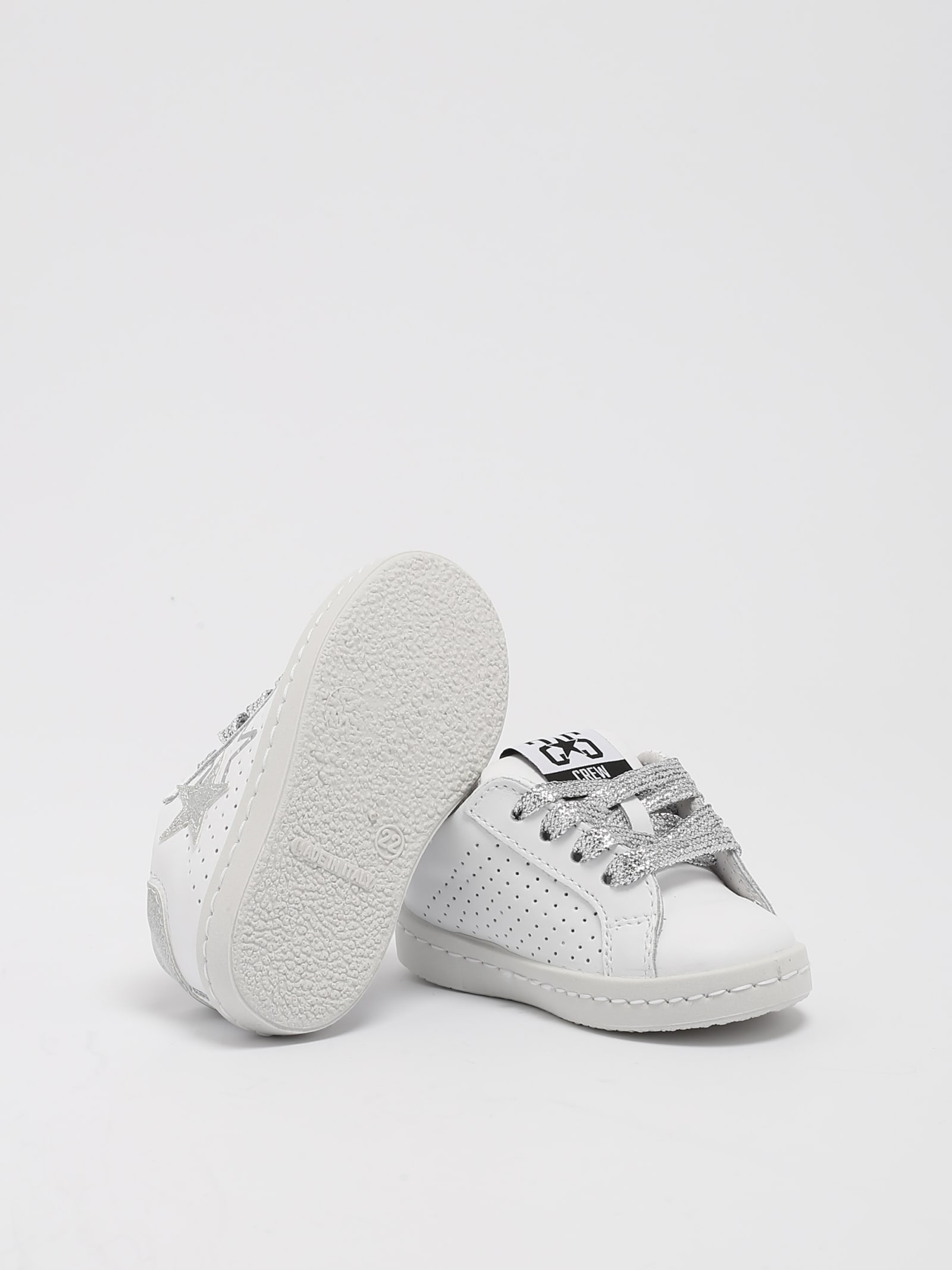 Shop 2star Sneakers Low Sneaker In Bianco-argento