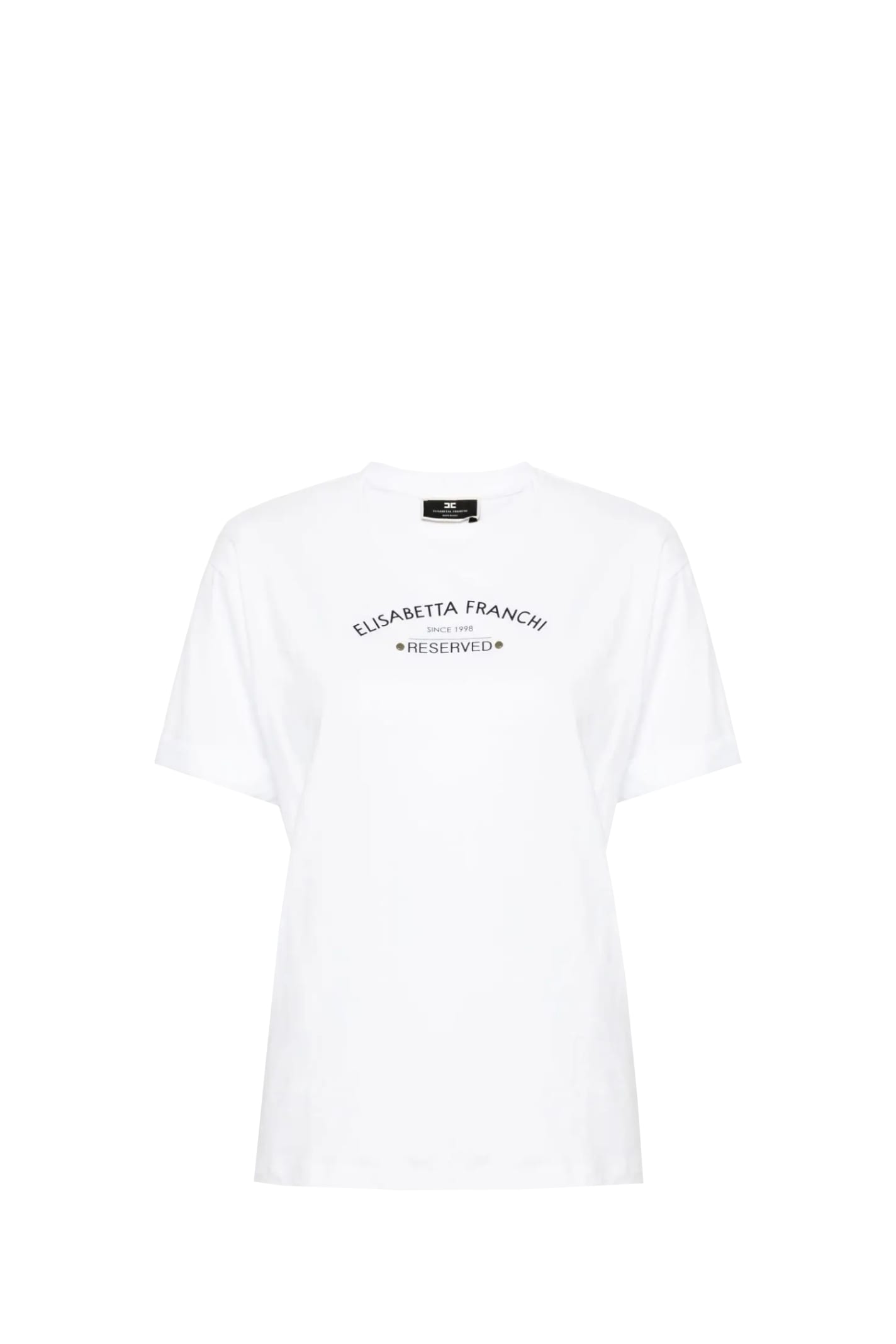 Shop Elisabetta Franchi T-shirt In Bianco