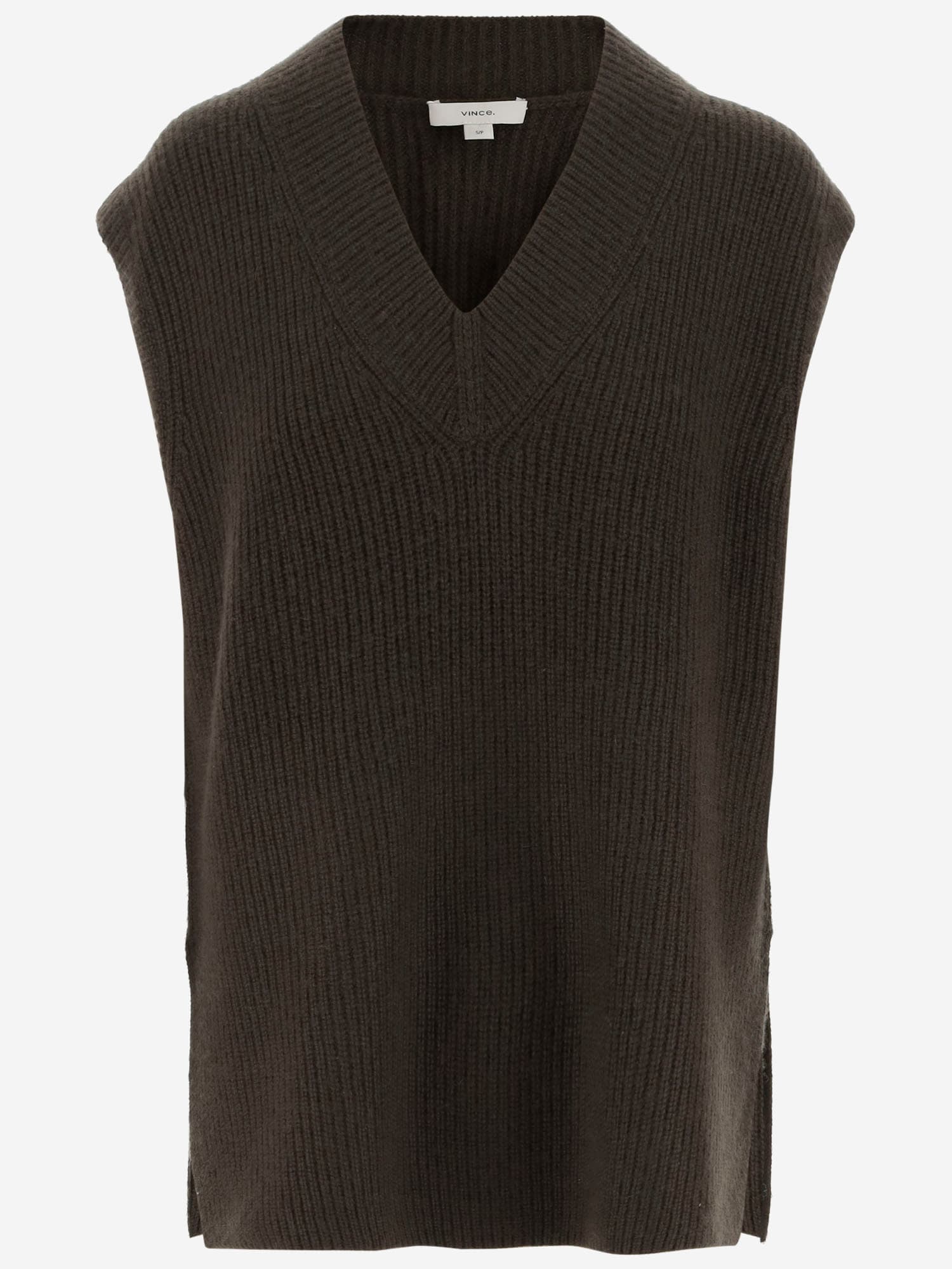 Shop Vince Wool And Cashmere Vest In Verde Scuro