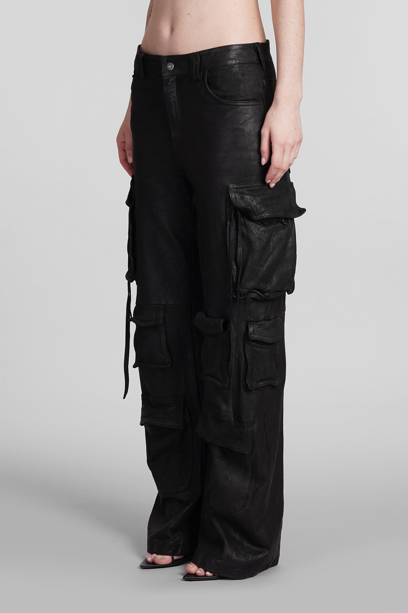 Shop Salvatore Santoro Pants In Black Leather